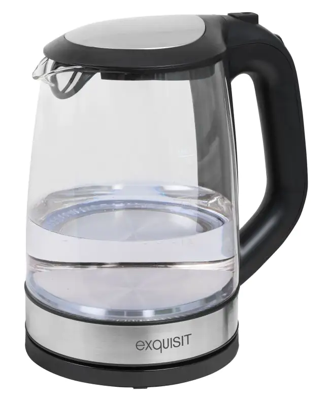 Exquisit Wasserkocher WK 3501 2200 Watt, Füllmenge 2,0 L, Glas