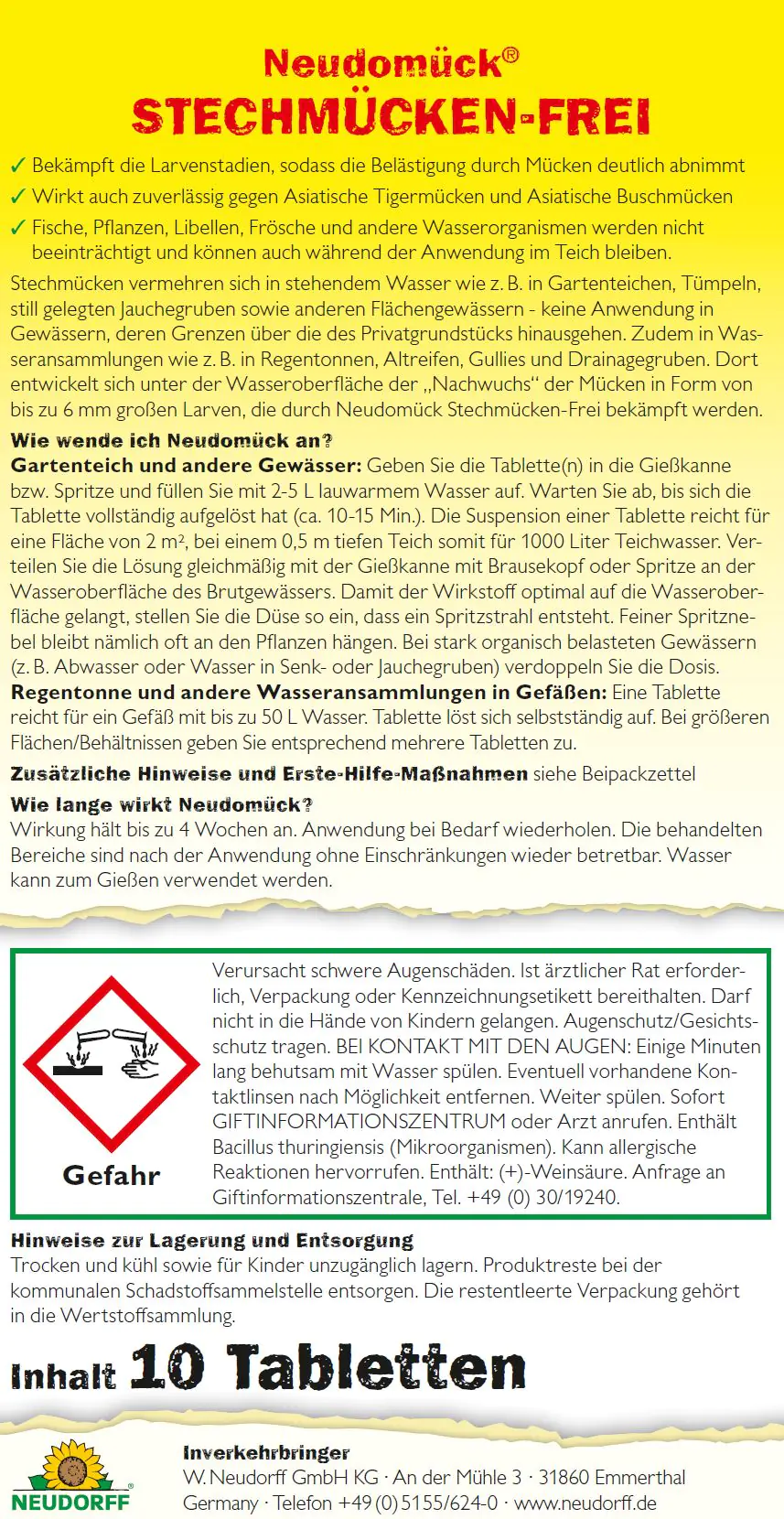 Stechmückenfrei 10 Tabletten