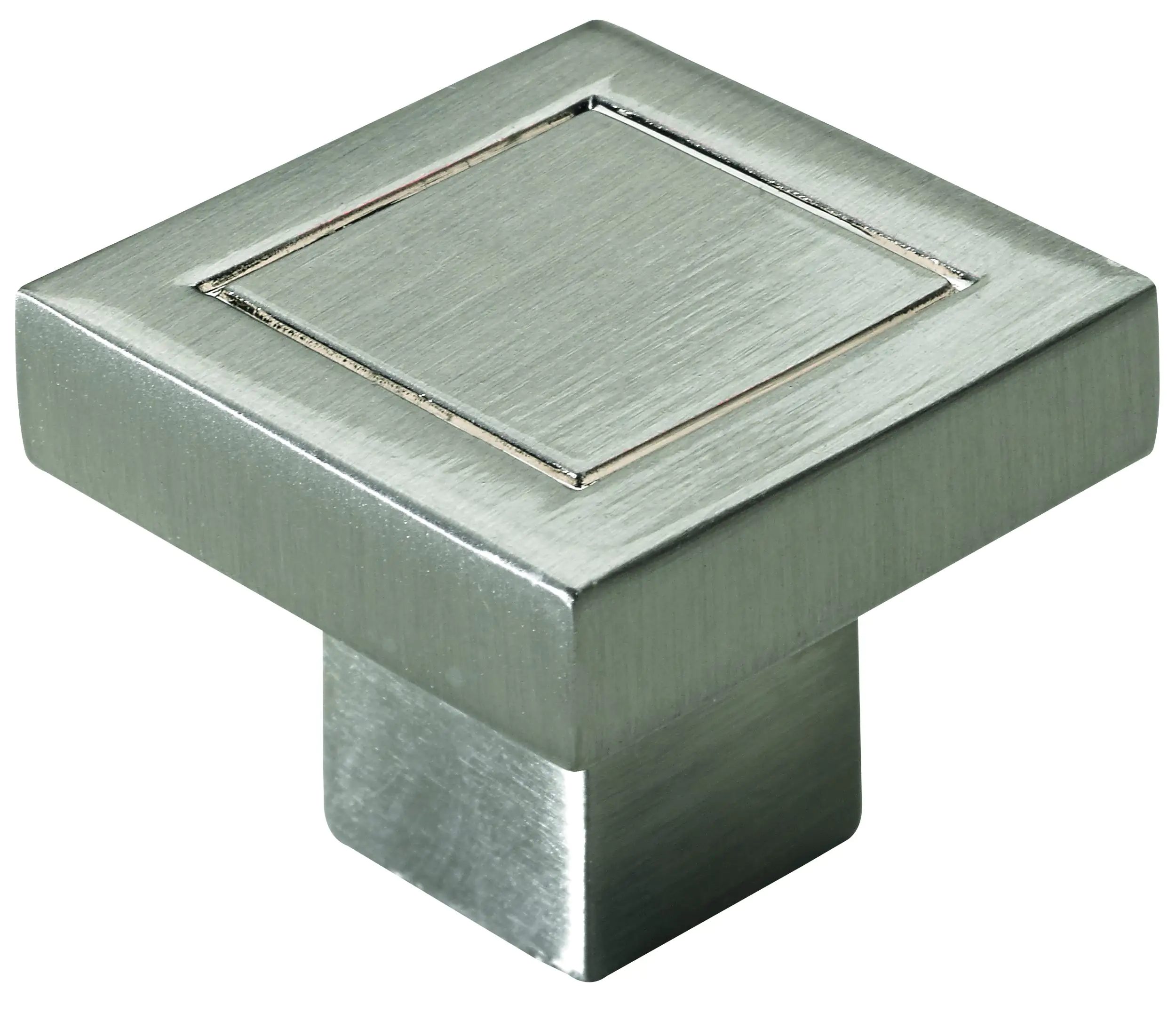 Hettich Möbelknopf Zinkdruckguss Edelstahl-Optik 24,0 x 24,0 mm - 1 Stück