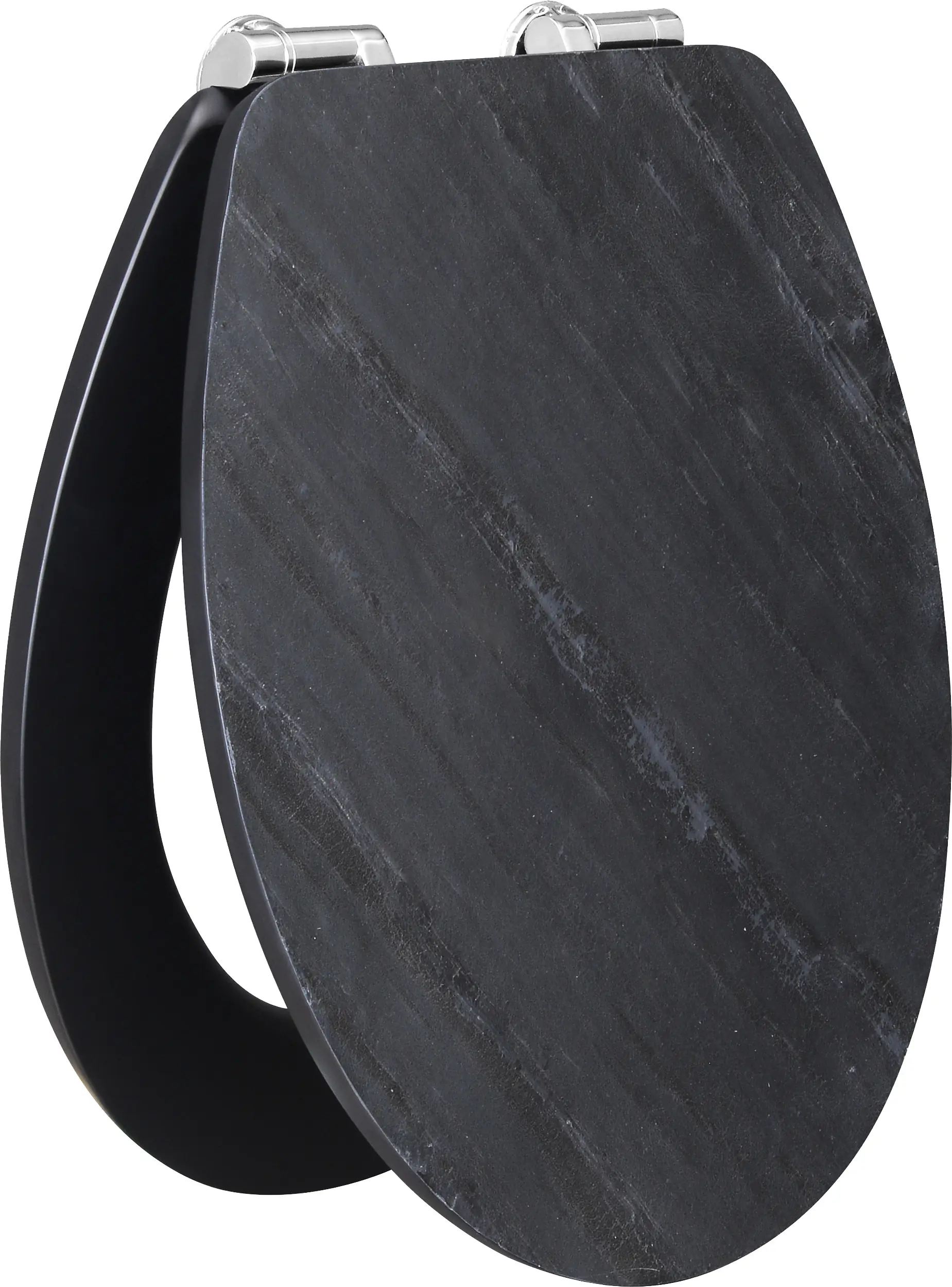 Primaster WC-Sitz mit Absenkautomatik Schiefer schwarz