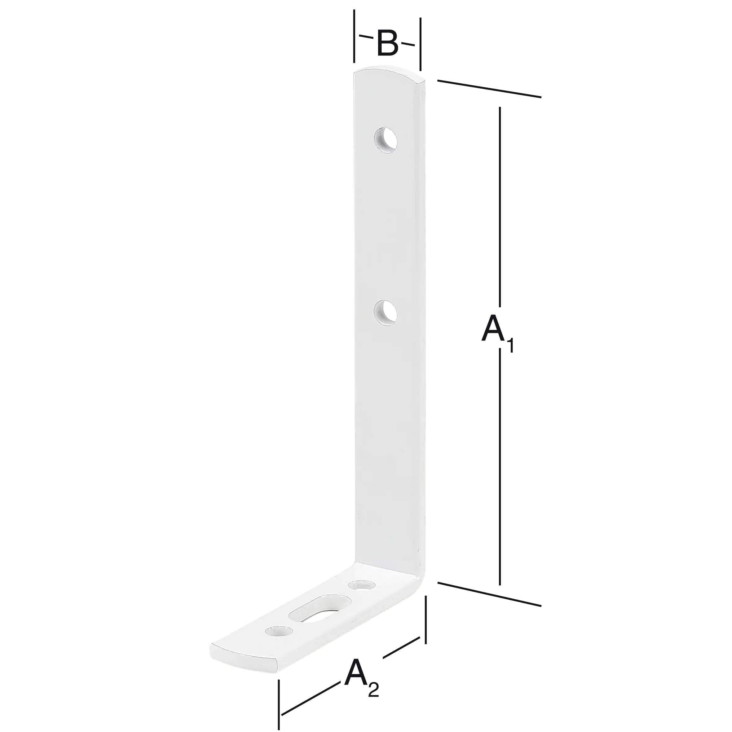 Vormann Gardinenwinkel- weiß 180/60 x 17 mm