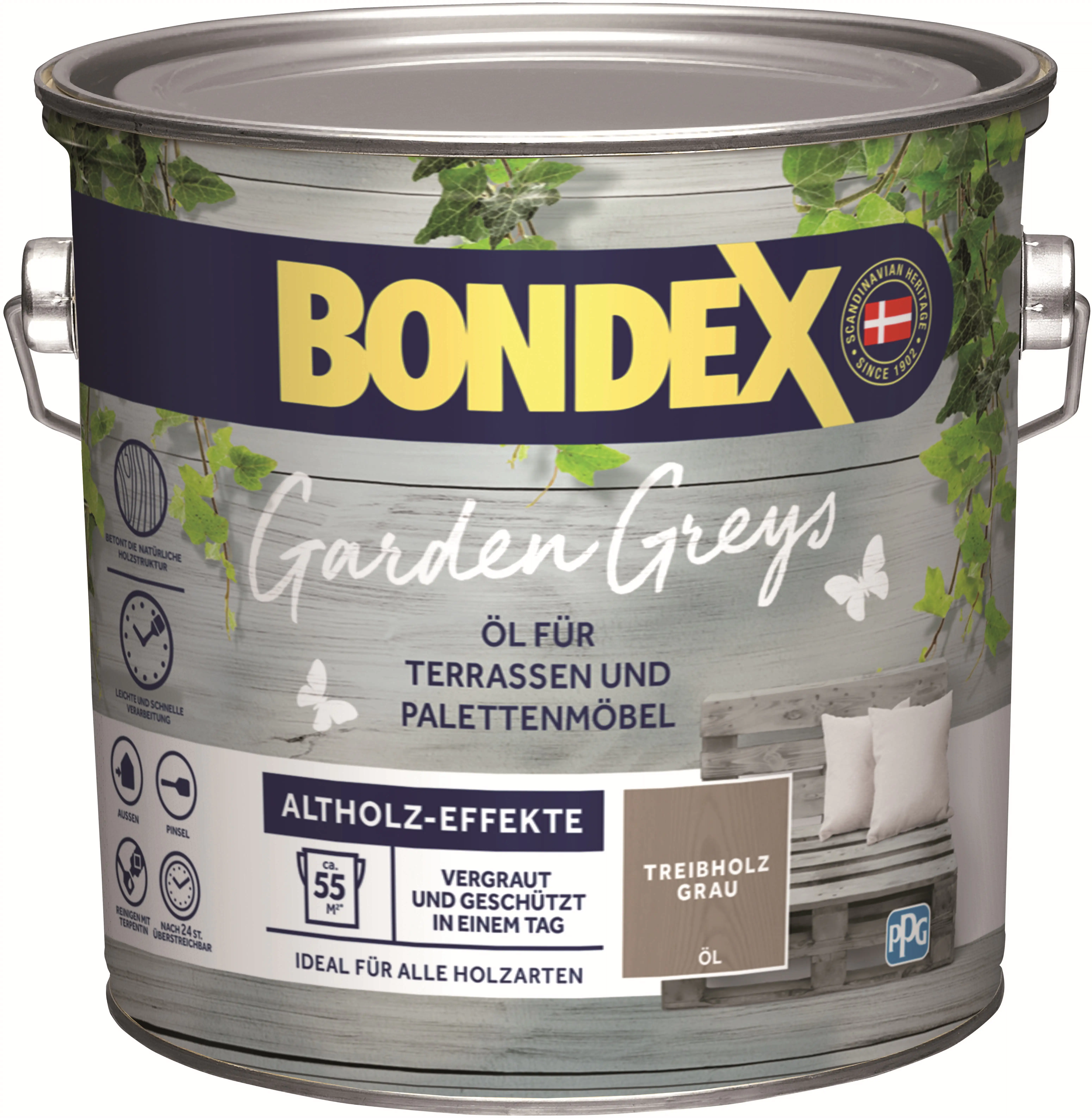 Bondex Garden Greys Öl 2,5 L treibholz grau