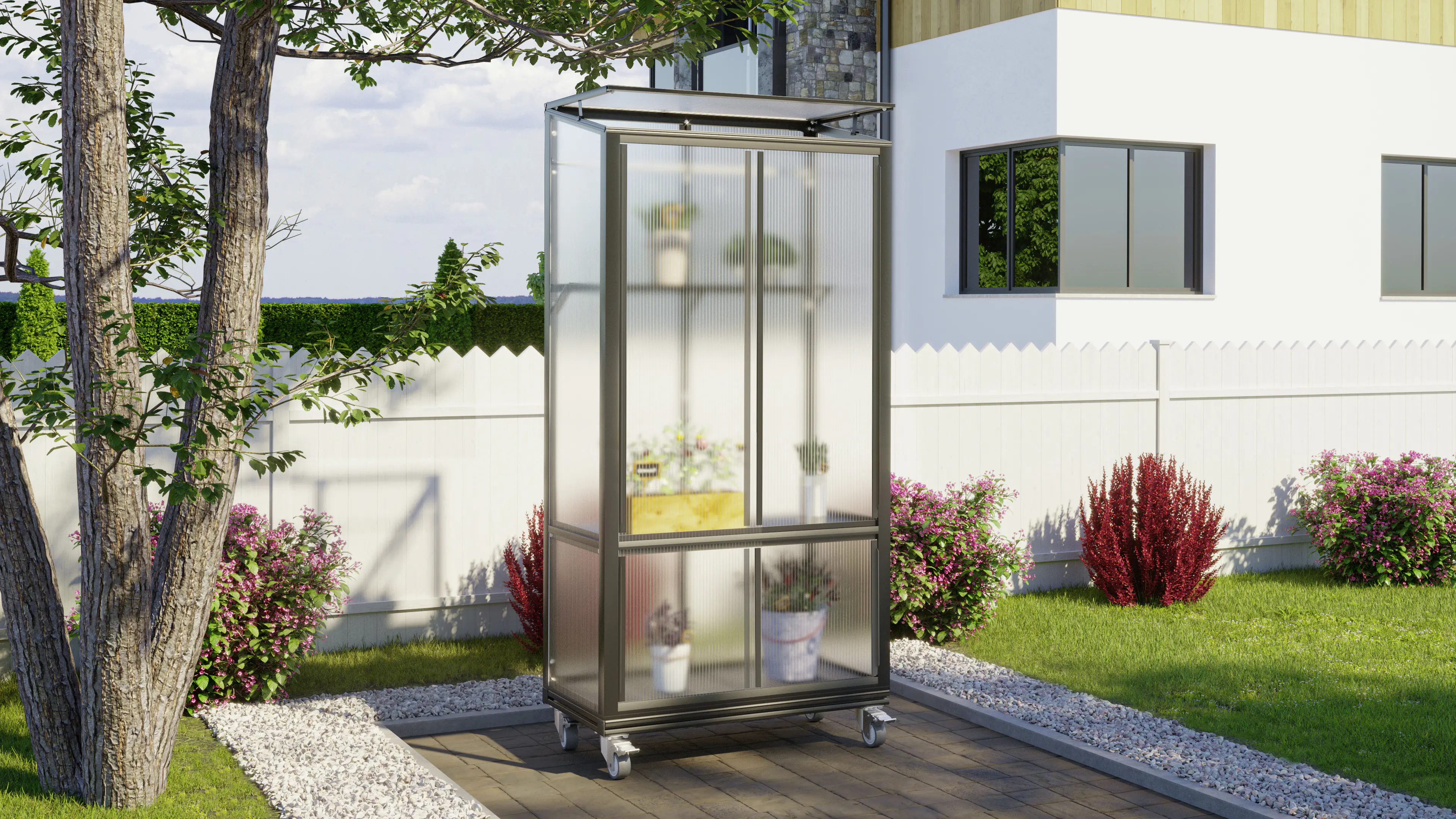 Vitavia Gewächshaus Stad schwarz 1,68 m Rollfundament Vitavia Gewächshaus Stad schwarz 1,68 m Rollfundament