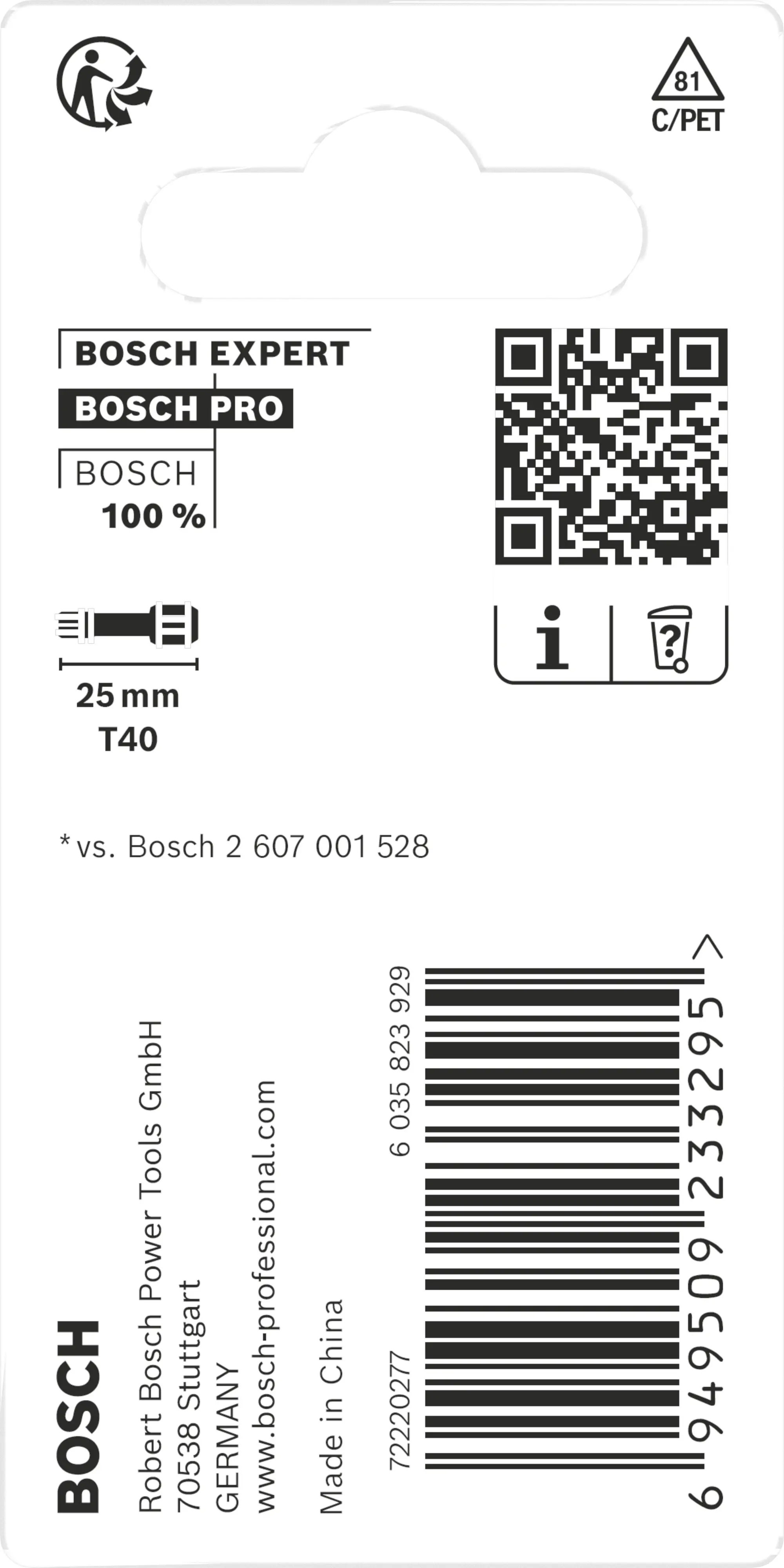 Bosch PRO Impact Bit T40 25 mm 2-teilig