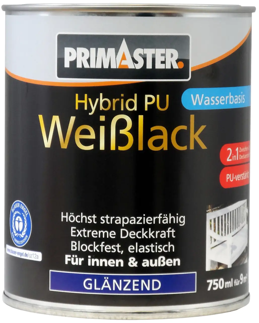 Primaster Hybrid-PU-Weißlack 750 ml glänzend