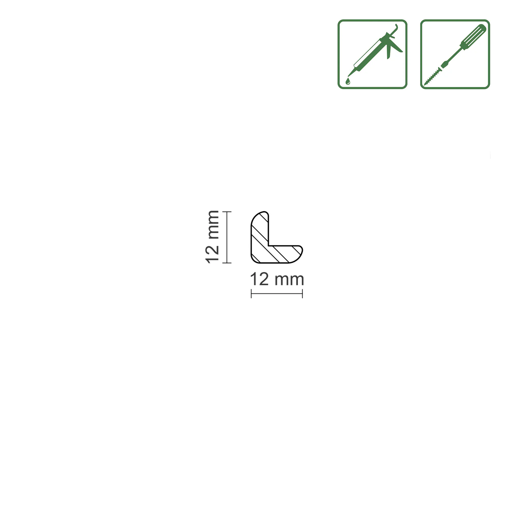 FN Neuhofer Winkelleiste 100 cm 12 x 12 mm Fichte oder Kiefer