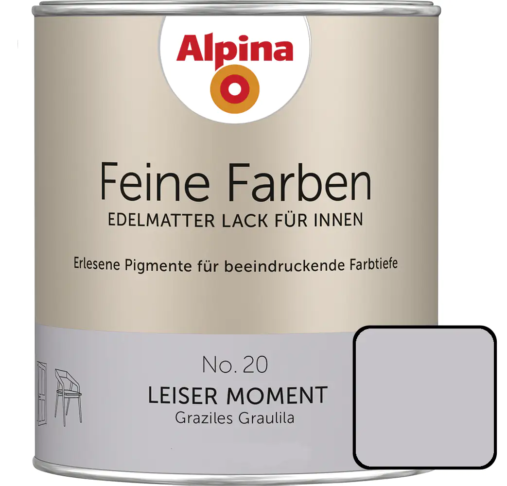 Alpina Feine Farben Lack No. 20 Leiser Moment  graulila edelmatt 750 ml