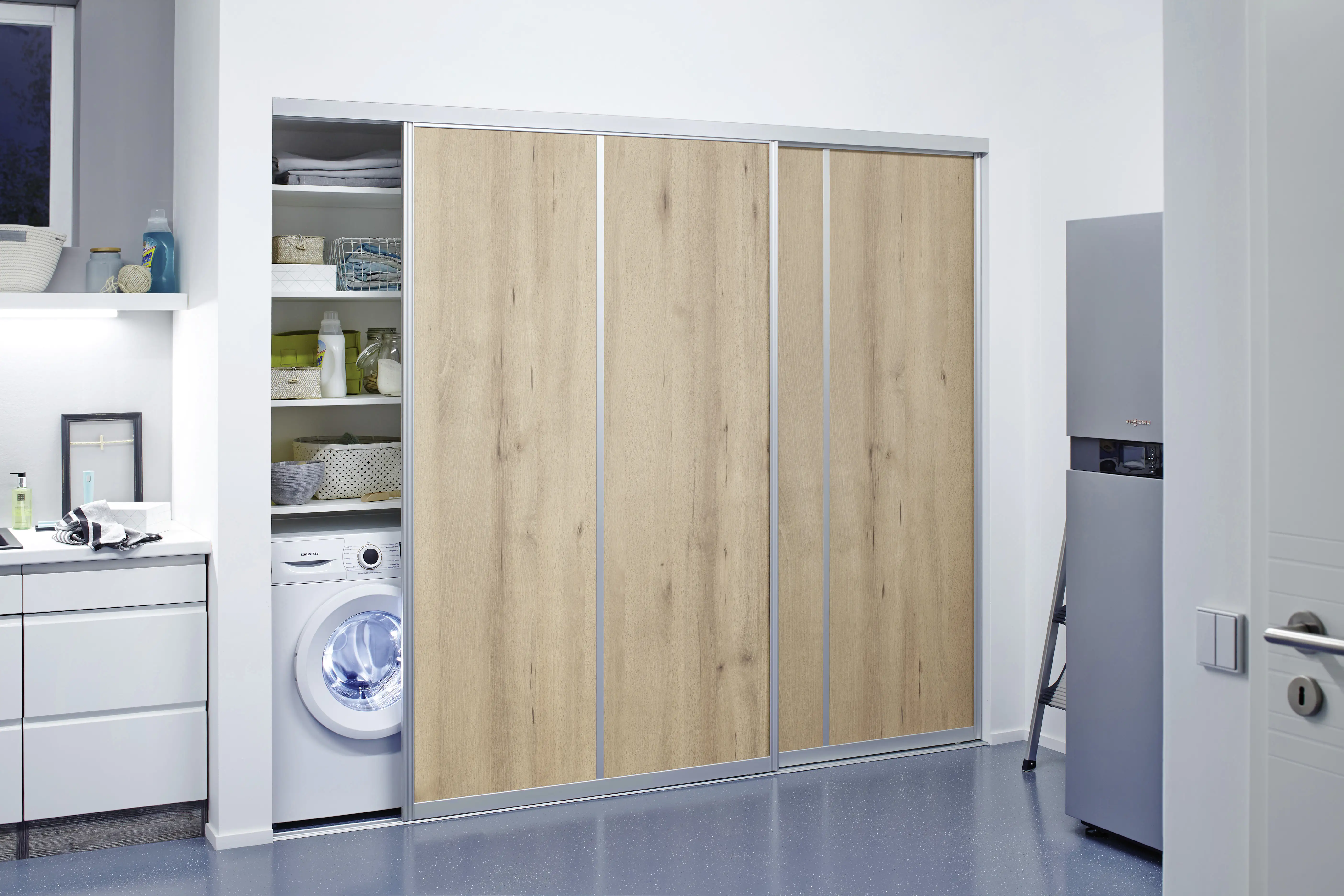 Schiebetür-Baupaket Rapid Buche Naturewood/Ahorn Naturewood