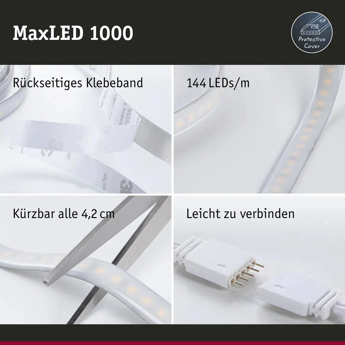 Paulmann LED-Streifen MaxLED 2,5 m 29 W kaltweiß silber dimmbar