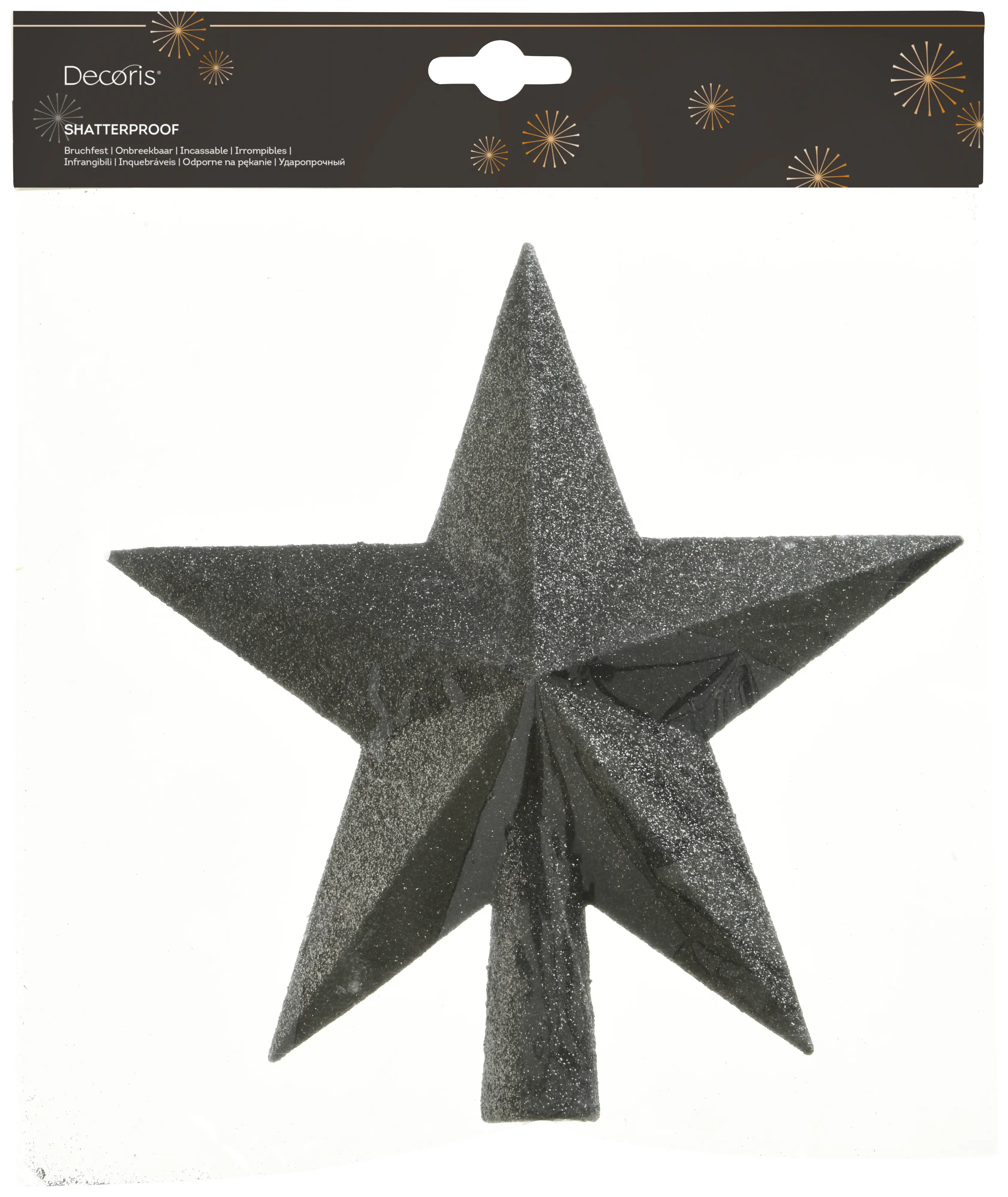 Kaemingk Tannenbaumspitze schwarz bruchfest, langlebig 19 cm