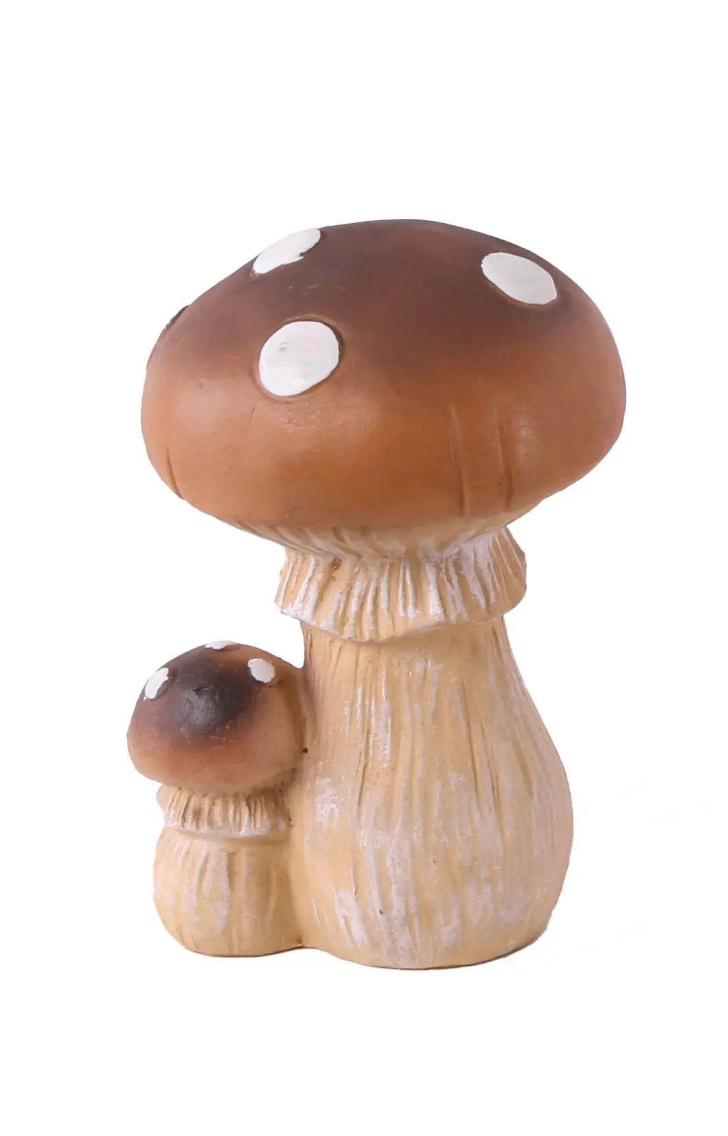 TrendLine Dekofigur Pilz 17 x 12 cm braun weiß