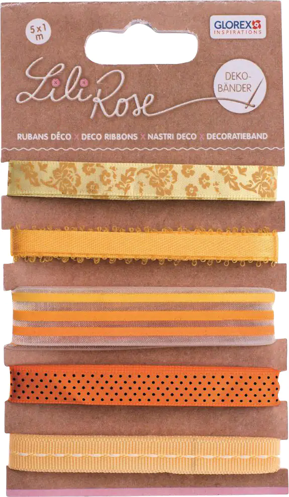 Glorex Deko Bänder orange/gelb