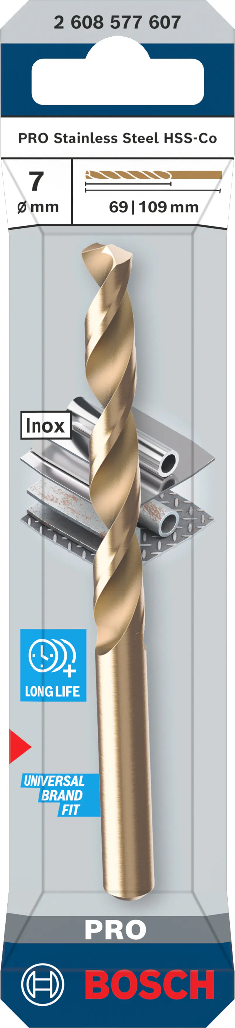 Bosch PRO Metallspiralbohrer Stainless Steel HSS-Co Ø 7 mm