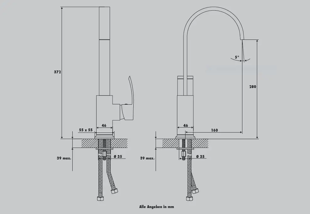 Primaster Küchenarmatur Splash verchromt