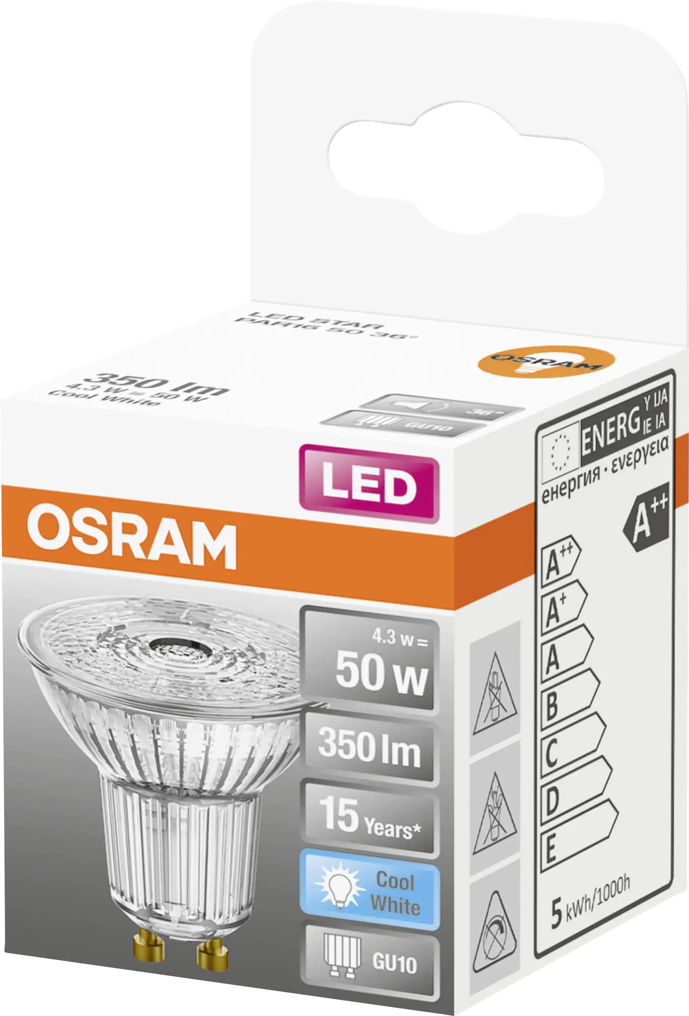 Osram LED Reflektor Star PAR16 50 GU10 4,3W neutralweiß, klar Osram LED Reflektor Star PAR16 50 GU10 4,3W neutralweiß, klar