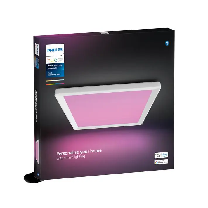 Philips Hue LED Deckenleuchte Tento eckig weiß 43 x 3 cm RGB