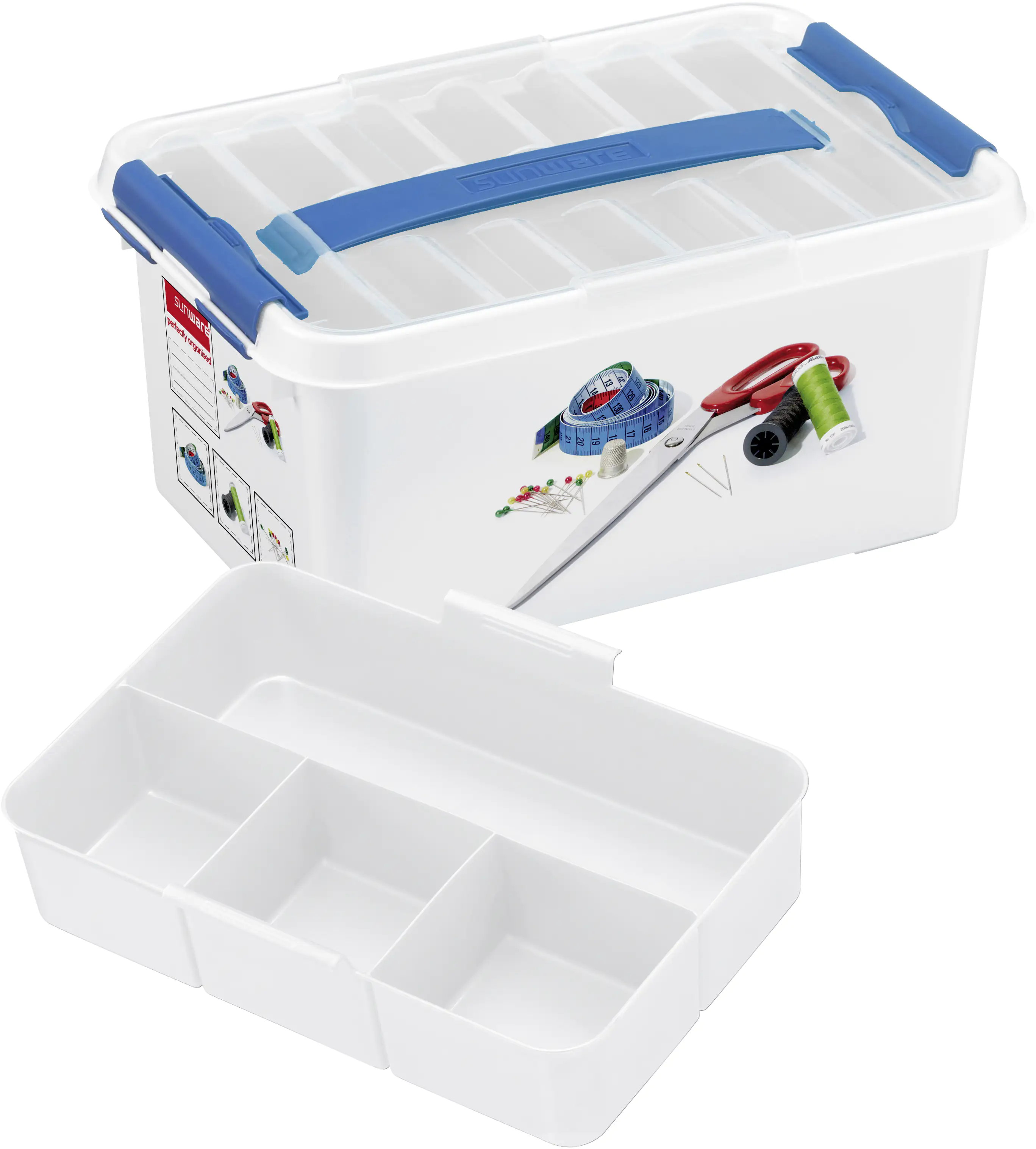 Sunware Nähbox Q-Line inklusive Deckel 6L 30 x 20 x 14 cm