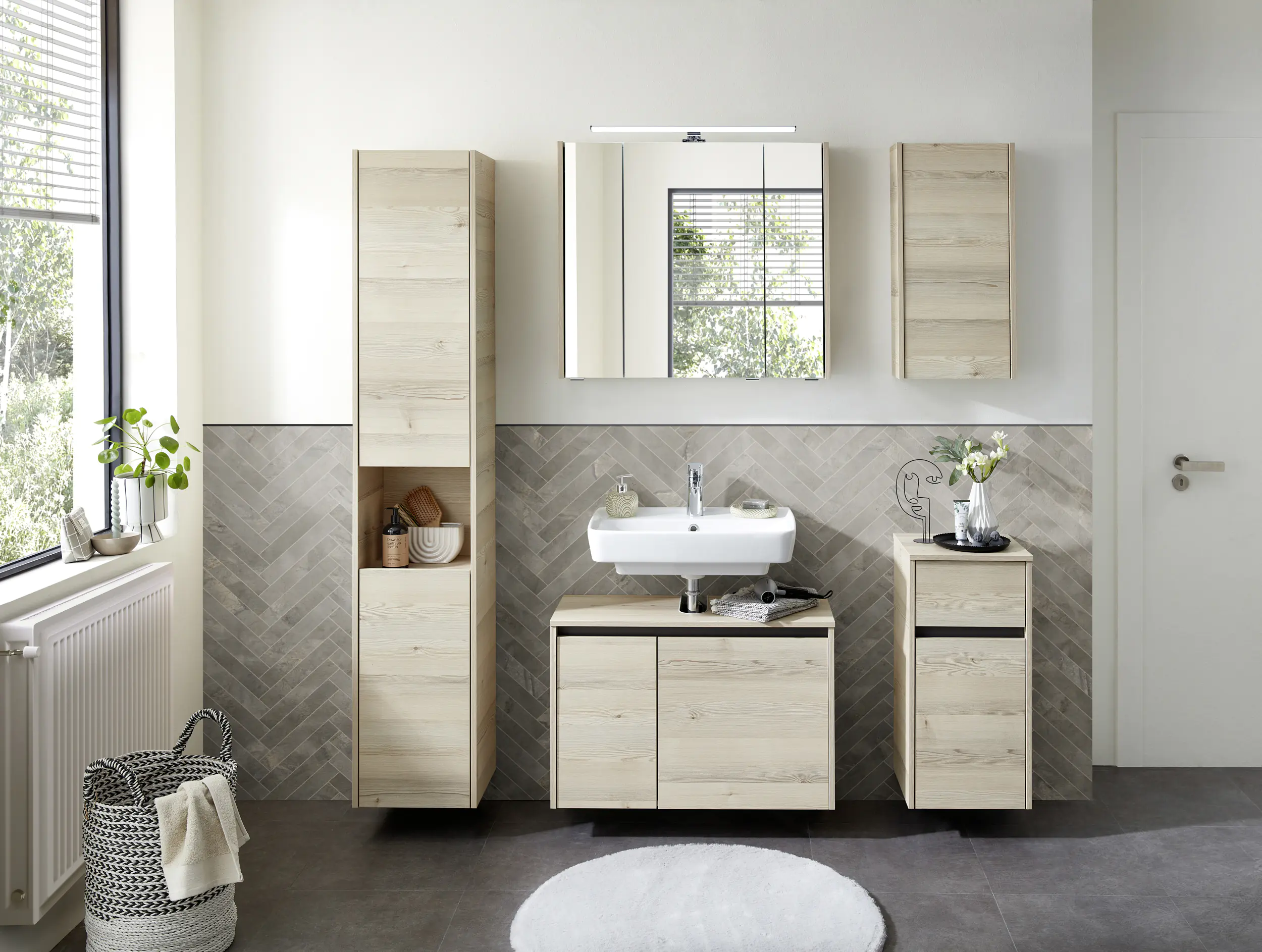 Pelipal Hängeschrank Polar Quickset 393 Pinie/Akzent Quarzgrau 35 cm