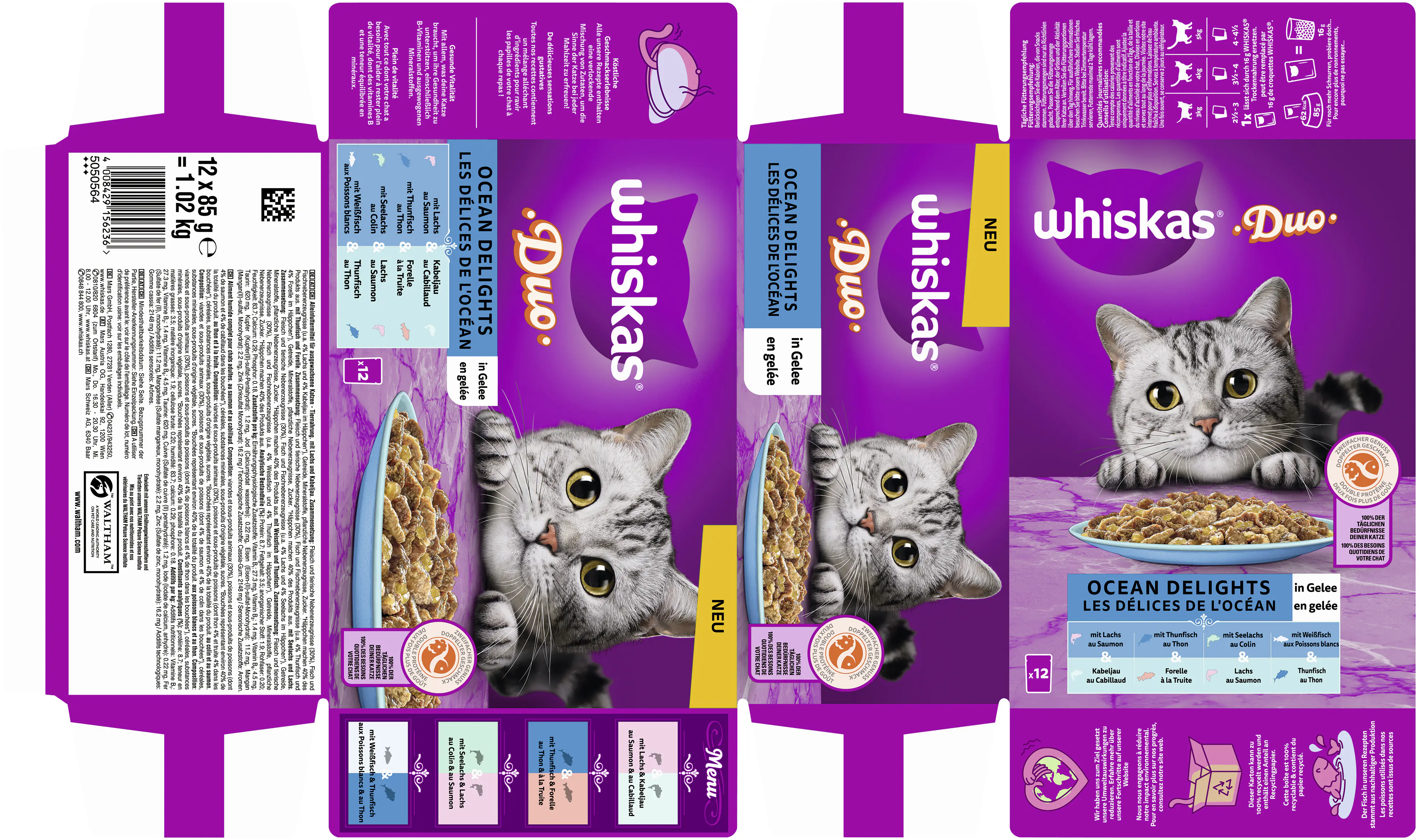 Whiskas Multipack Duo Ocean Delight in Gelee Katzenfutter 12 x 85 g Whiskas Multipack Duo Ocean Delight in Gelee Katzenfutter 12 x 85 g