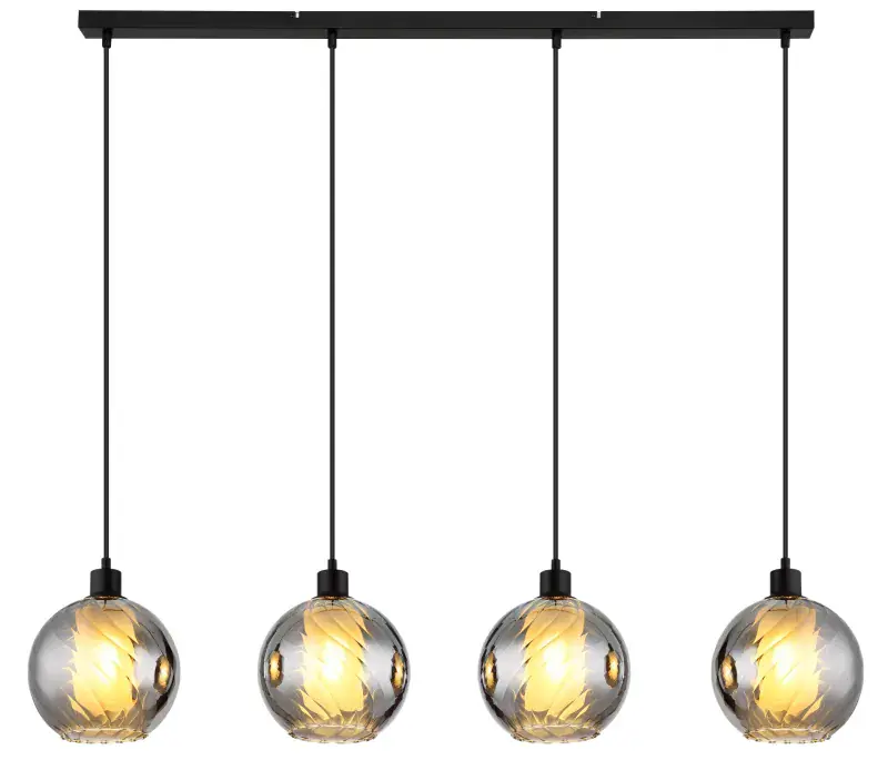 Globo Hängeleuchte Ulf 110 x 120 cm (L x H)  schwarz matt