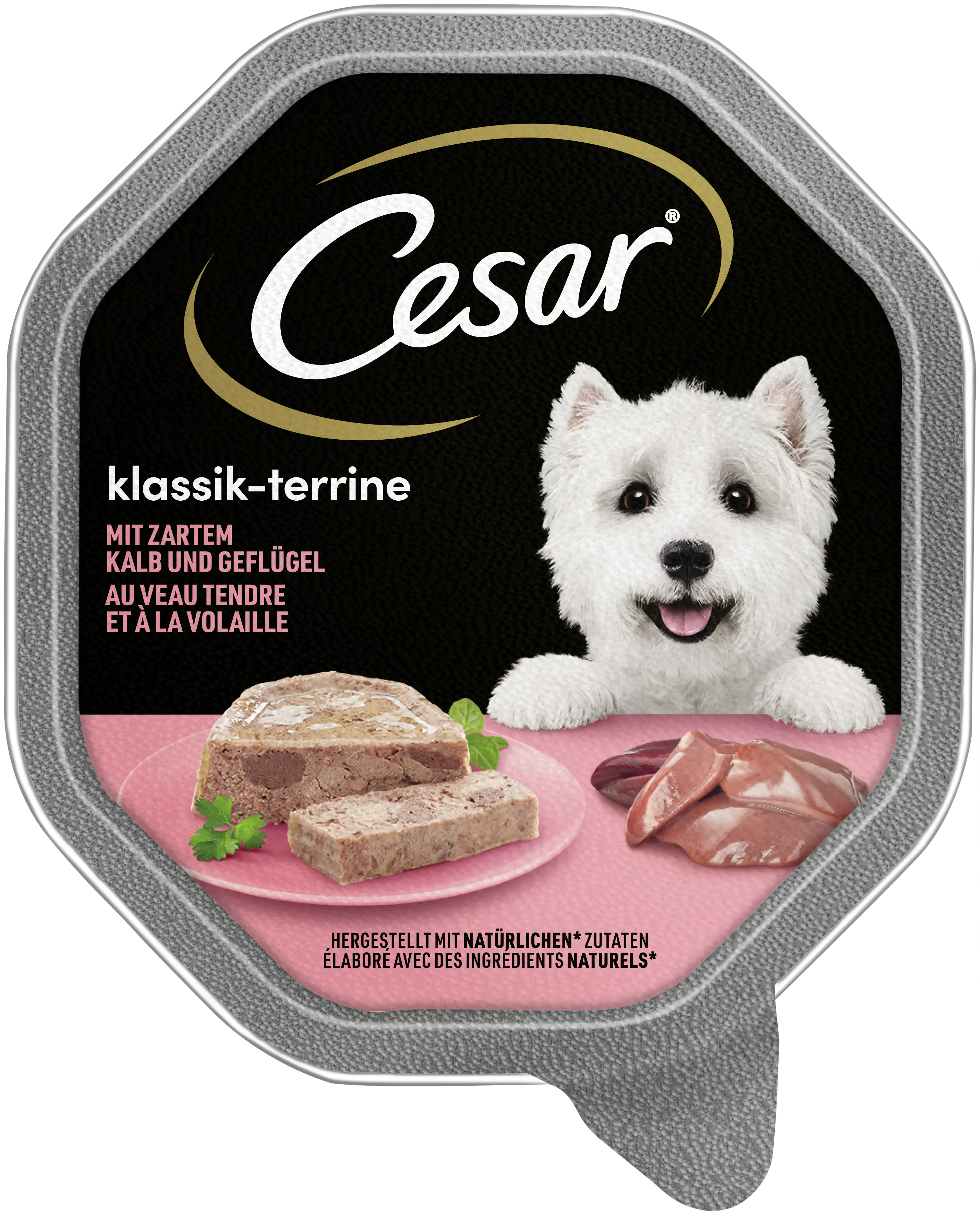 Cesar Schale Klassik-Terrine mit Kalb und Geflügel 150 g Adult Cesar Schale Klassik-Terrine mit Kalb und Geflügel 150 g Adult