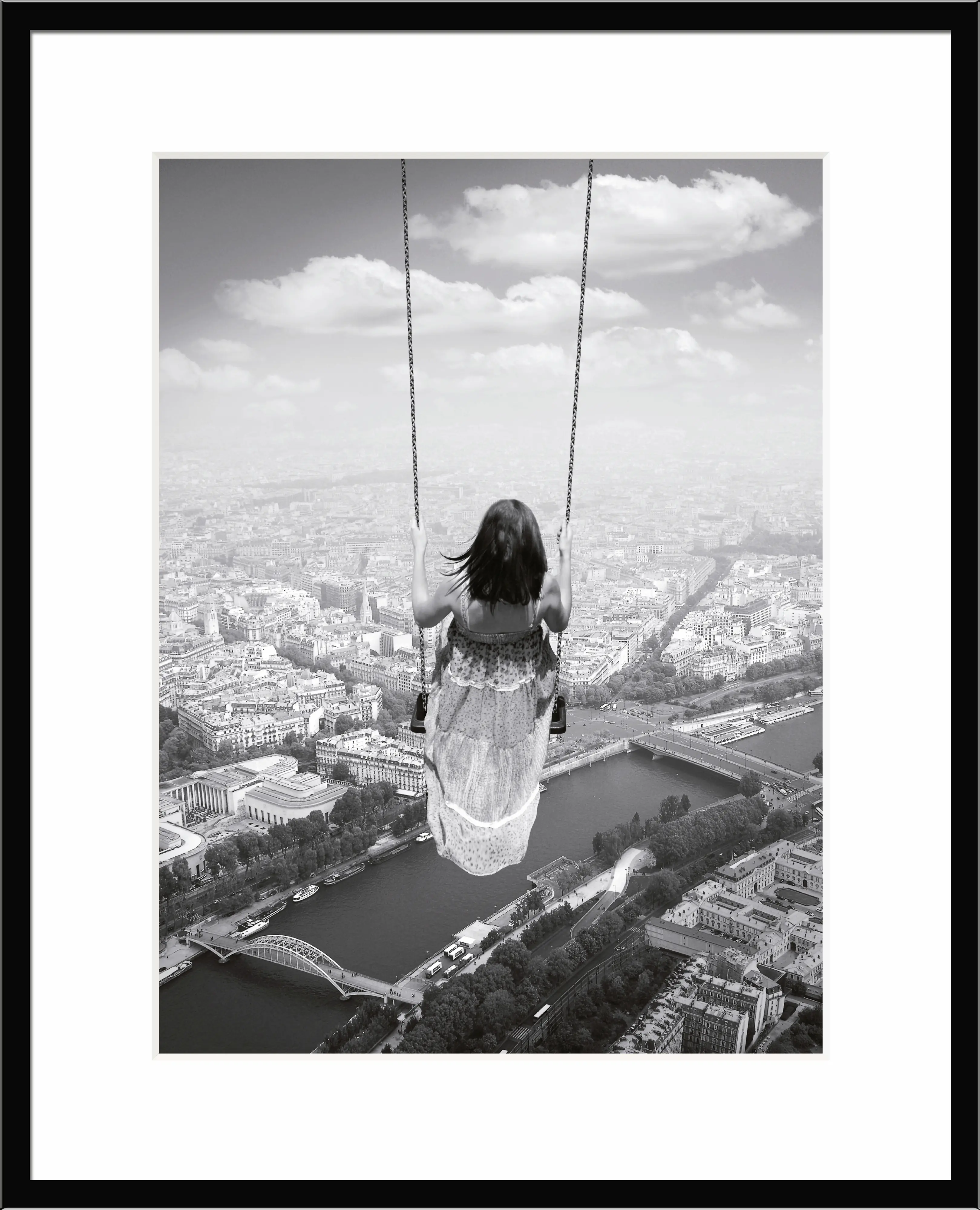 Bilderrahmen Holz Baltic schwarz 40 x 50 cm