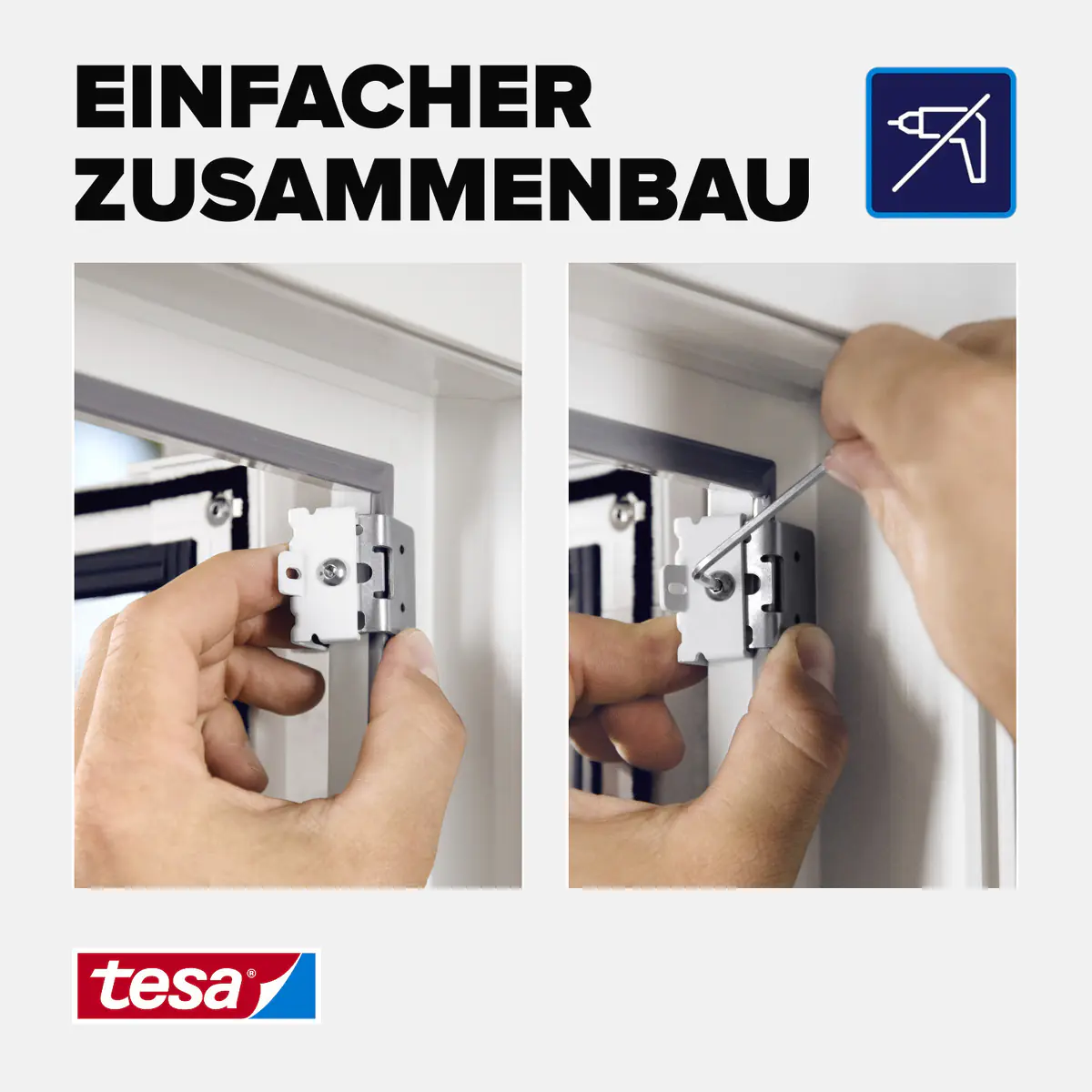 tesa Adapter FALT 35 x 43 x 48 mm weiß