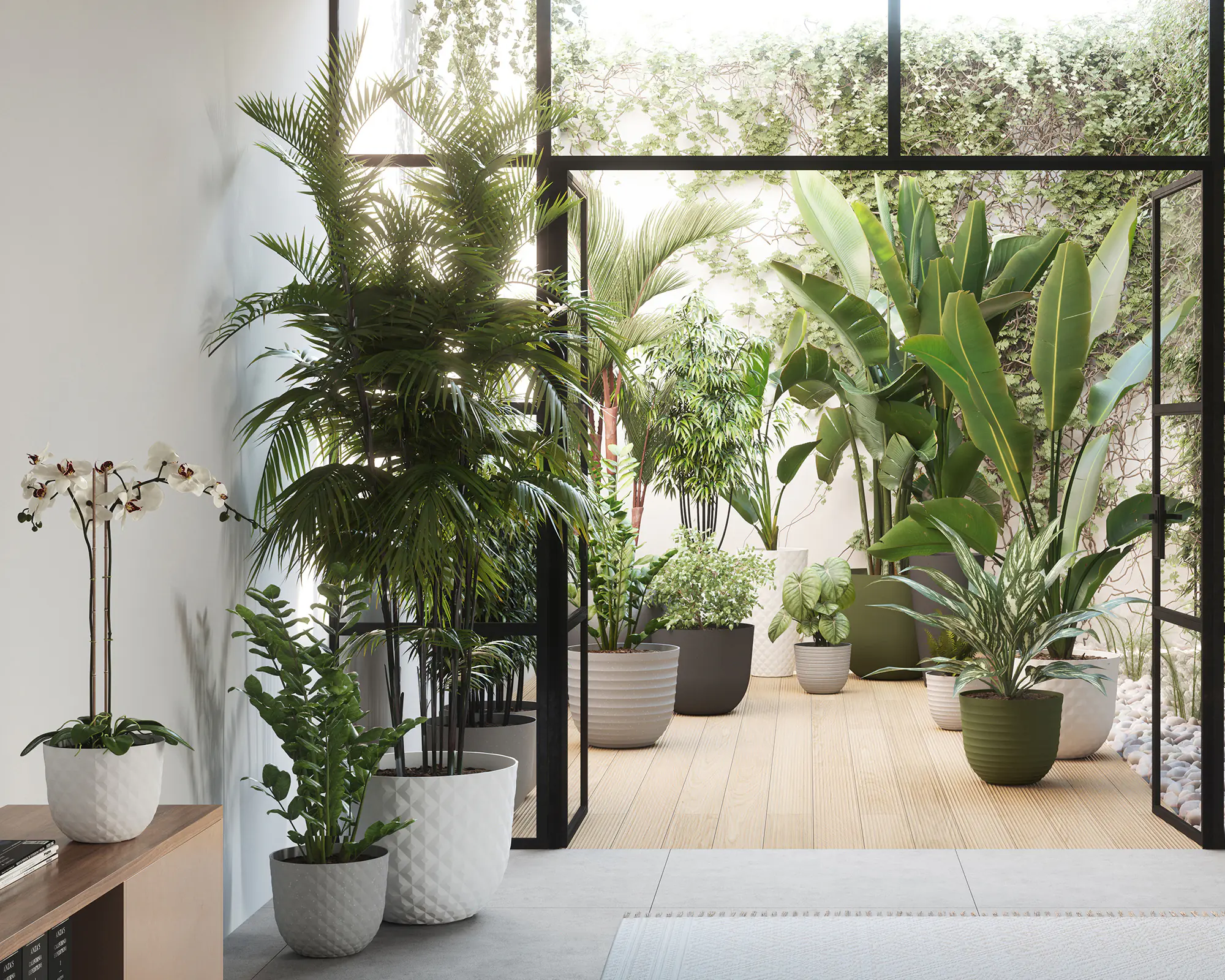 Artevasi Pflanztopf Havana Tropical Kunststoff schlammgrau matt Ø 20 x 17 cm