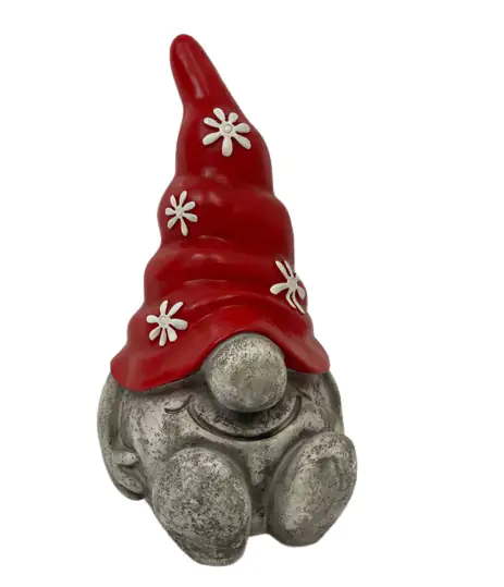 Dekofigur Wichtel rot sitzend 30 x 18 x18 cm