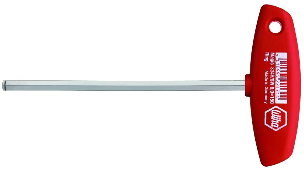 Wiha Quergriff-Stiftschlüssel Sechskant 4 x 150 mm Chrom-Vanadium-Stahl