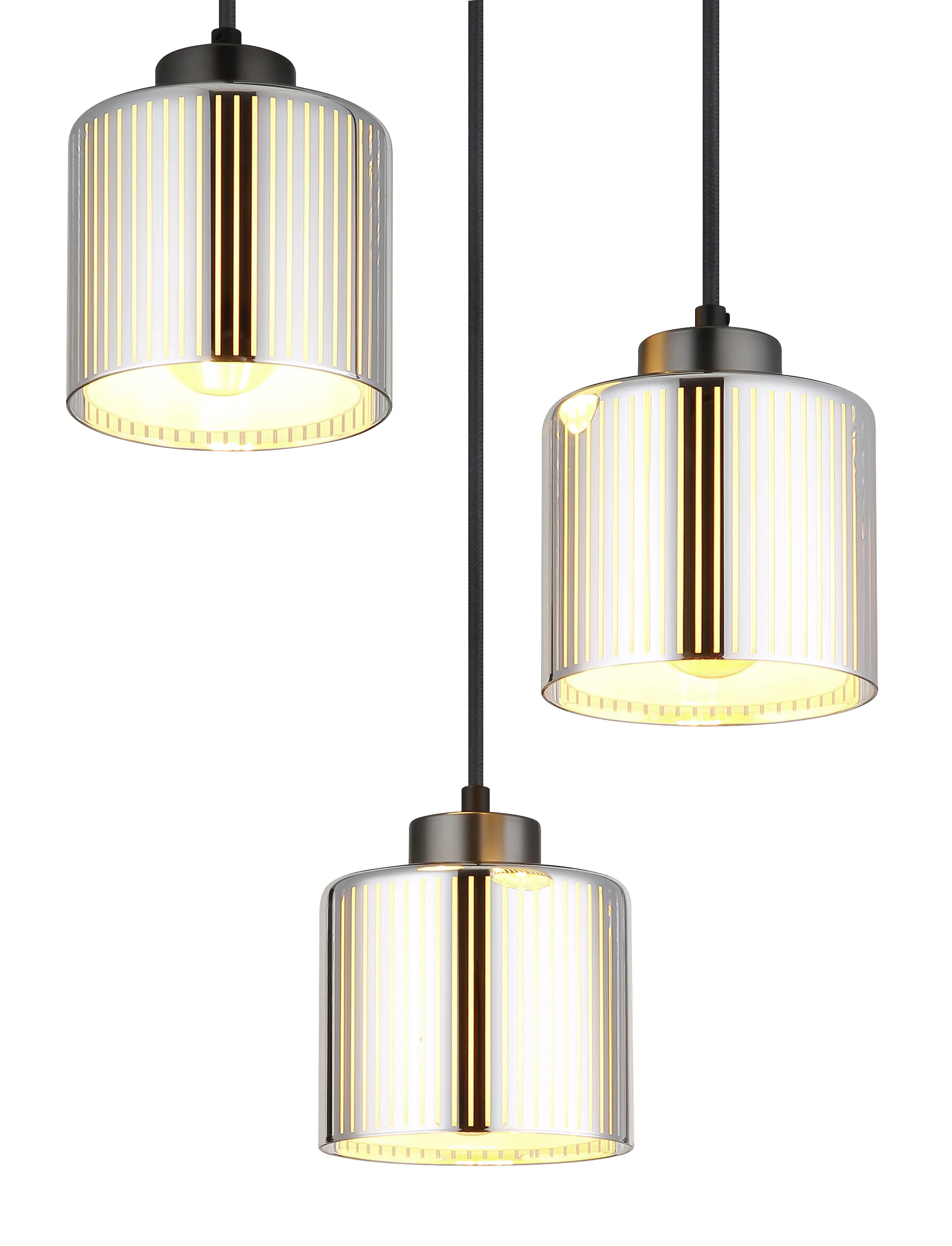 Globo Hängeleuchte Felicia 33 x 120 cm Ø x H schwarz-chrom matt