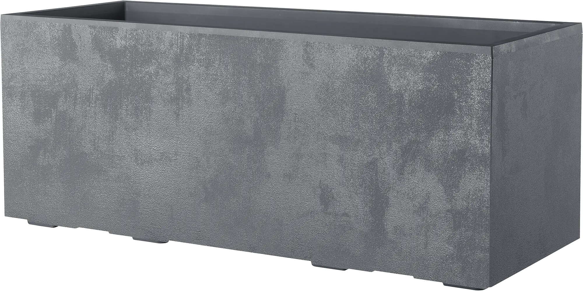 Deroma Pflanzkasten Millennium Kunststoff 99 cm aschgrau mit Ablauflöchern