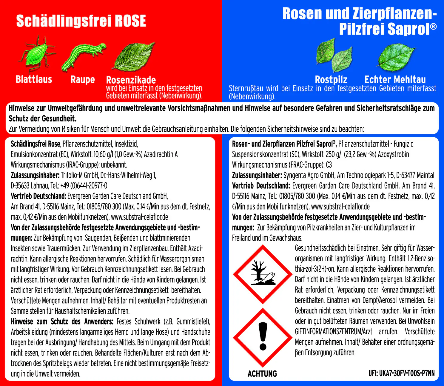 Substral Universal Pilzfrei Saprol N 1 x 15 ml + 2 x 4 ml