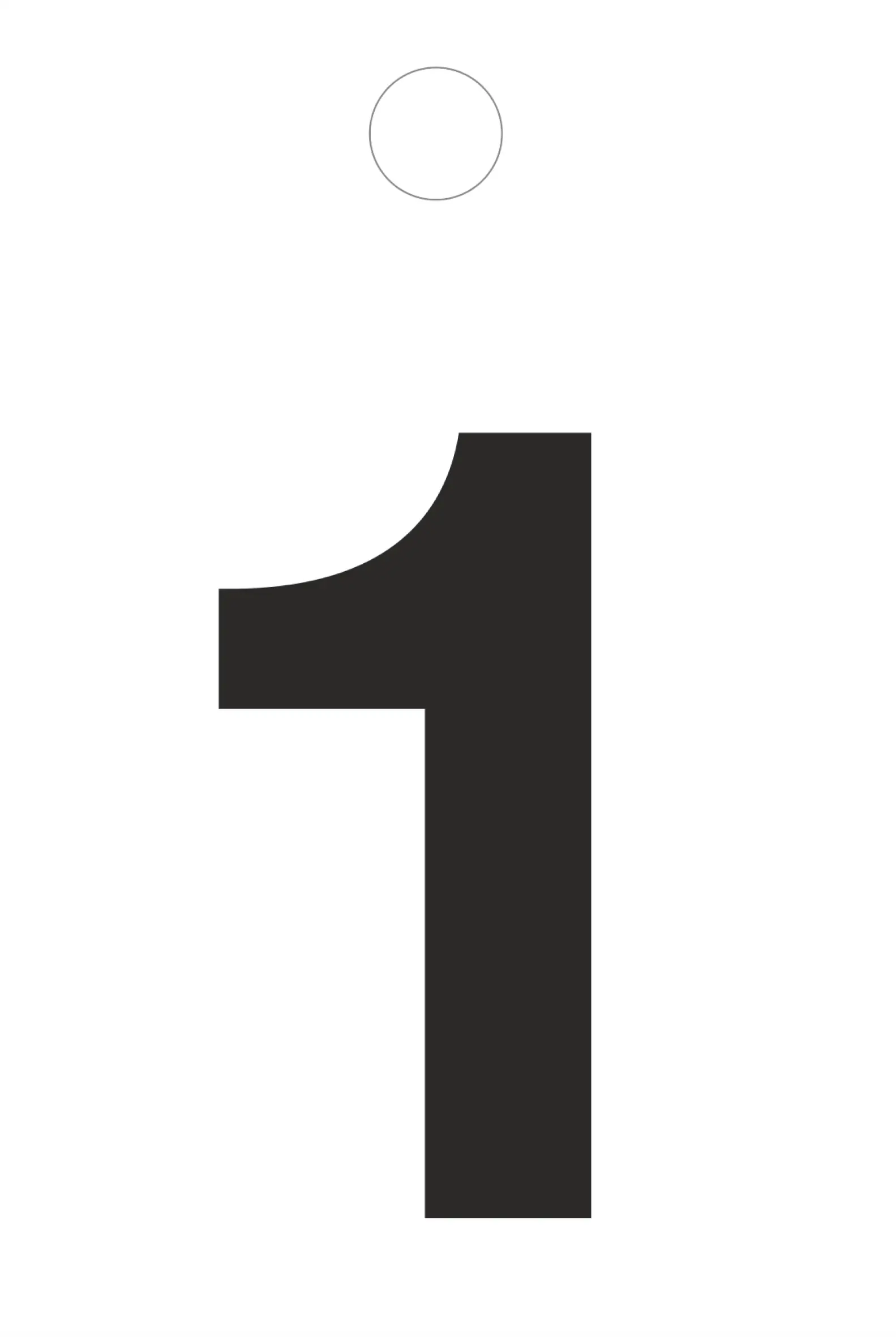 Conmetall Aufkleber Zahl 1 PVC 3,5 x 3,5 cm schwarz 