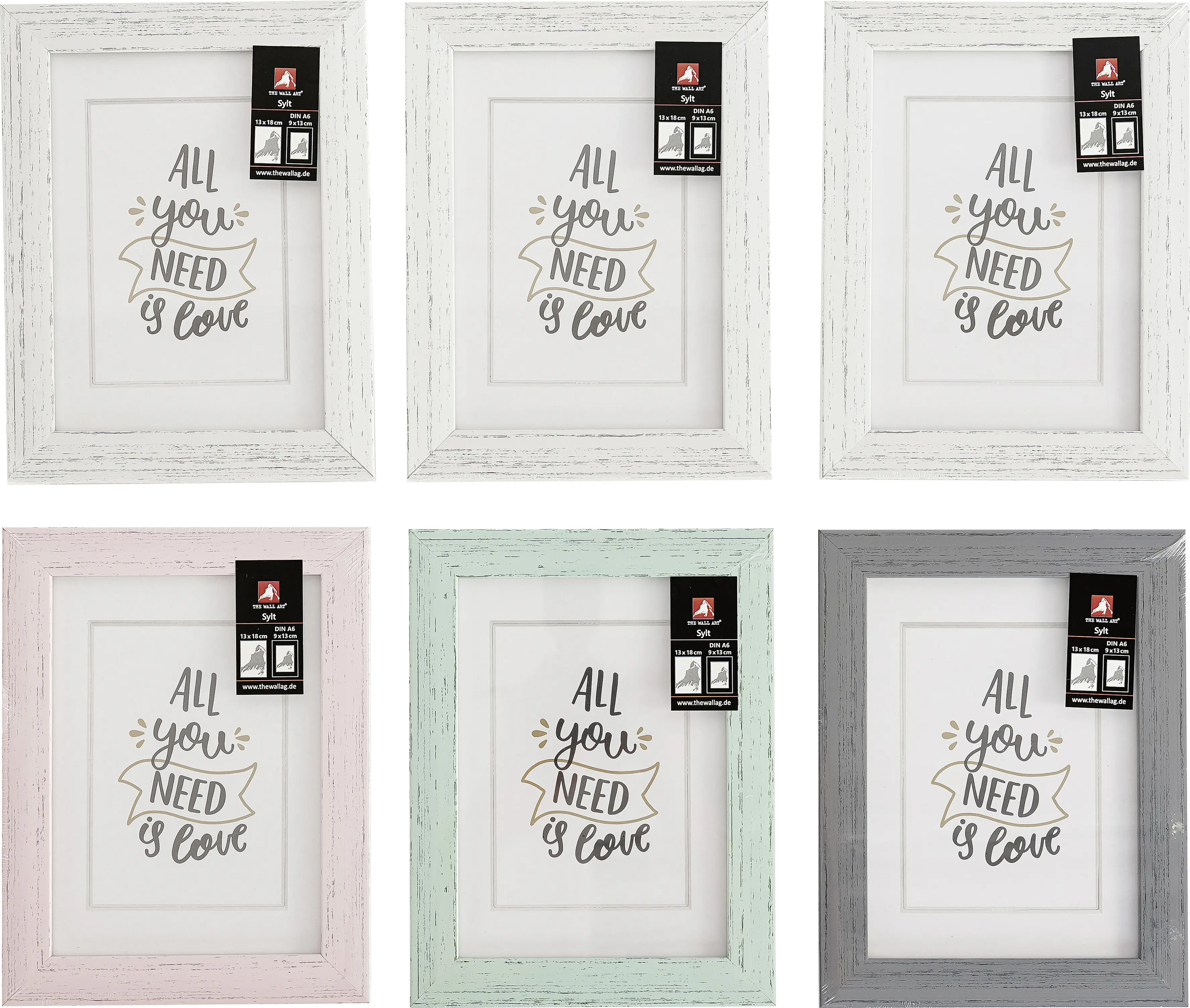 Portraitrahmen Sylt 13 x 18 cm 4-teilig