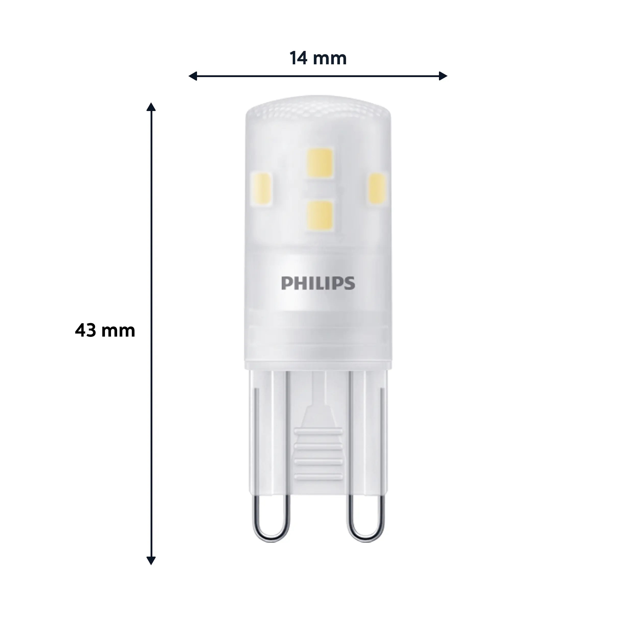 Philips LED Leuchtmittel G9 1,9W 220lm 2700K 2er Pack