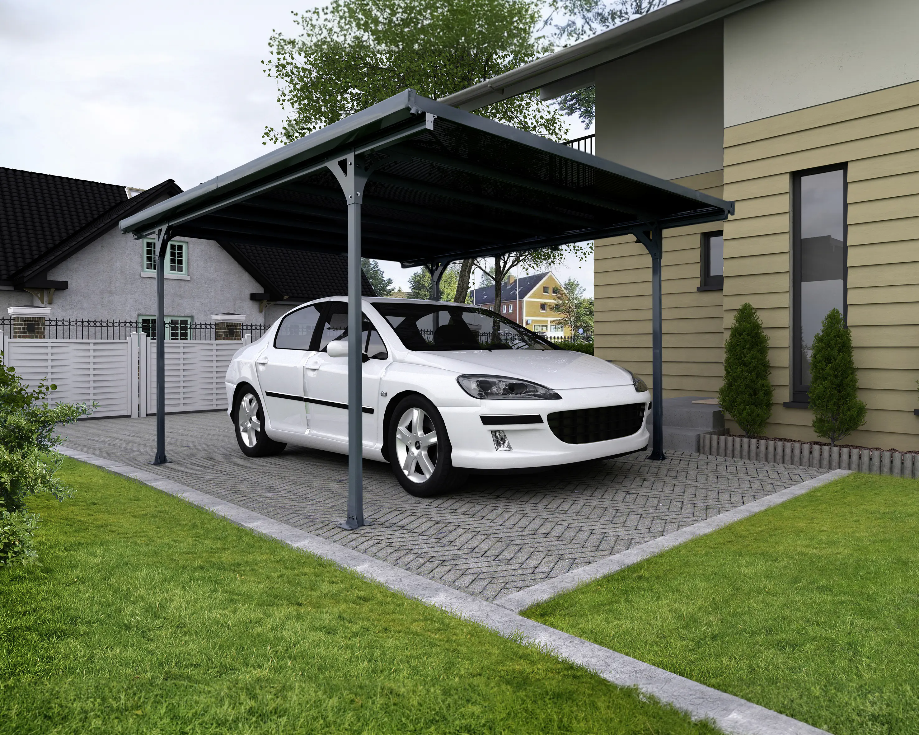 Canopia Carport Verona 5000 Grau Alu 504 x 299 cm