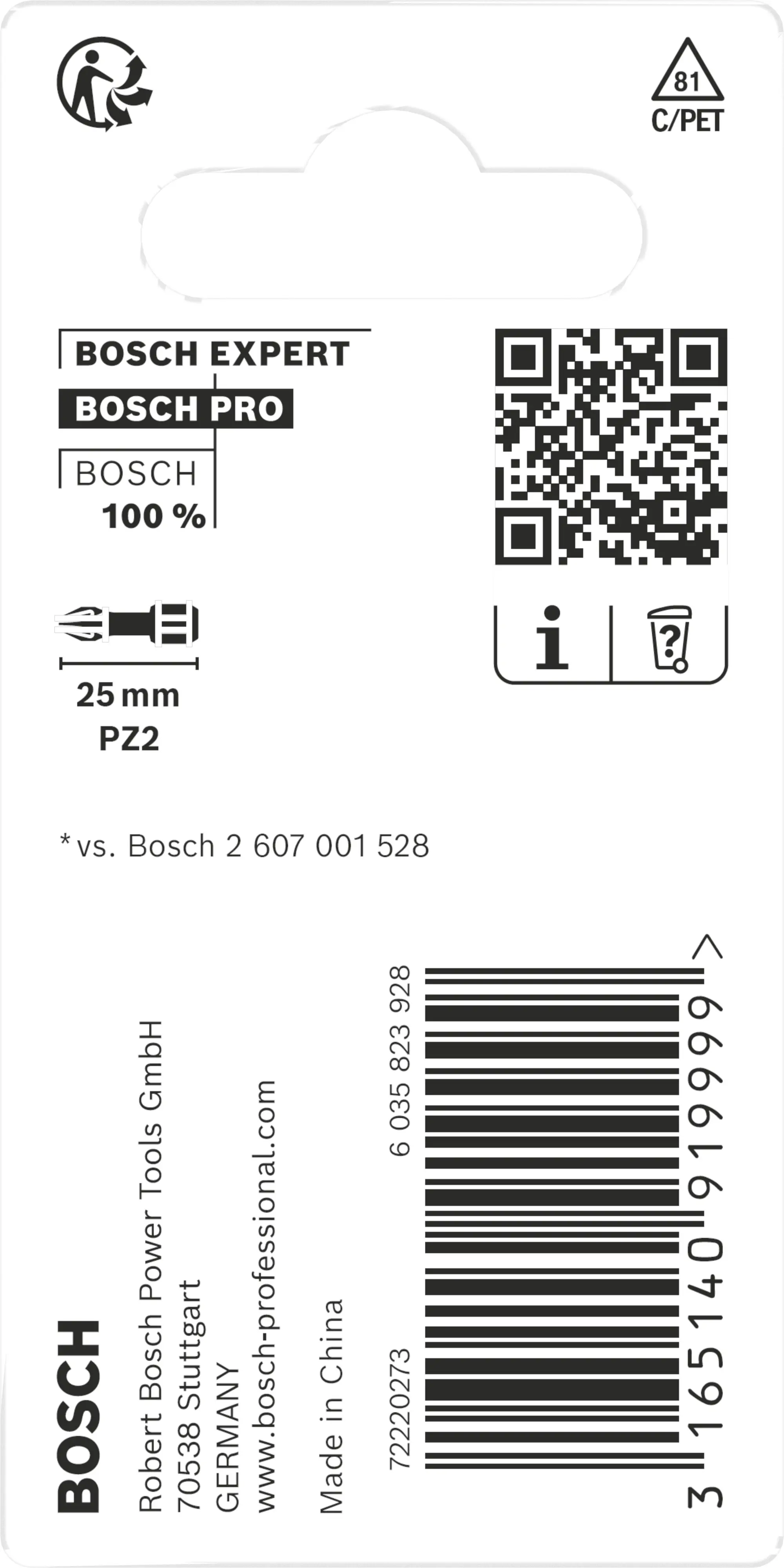 Bosch PRO Impact Bit PZ2 25 mm 2-teilig