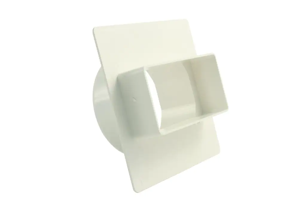 Marley Flachkanal 110 Adapter rund / eckig Rohranschluss, Ø 100 mm weiß Marley Flachkanal 110 Adapter rund / eckig Rohranschluss, Ø 100 mm weiß