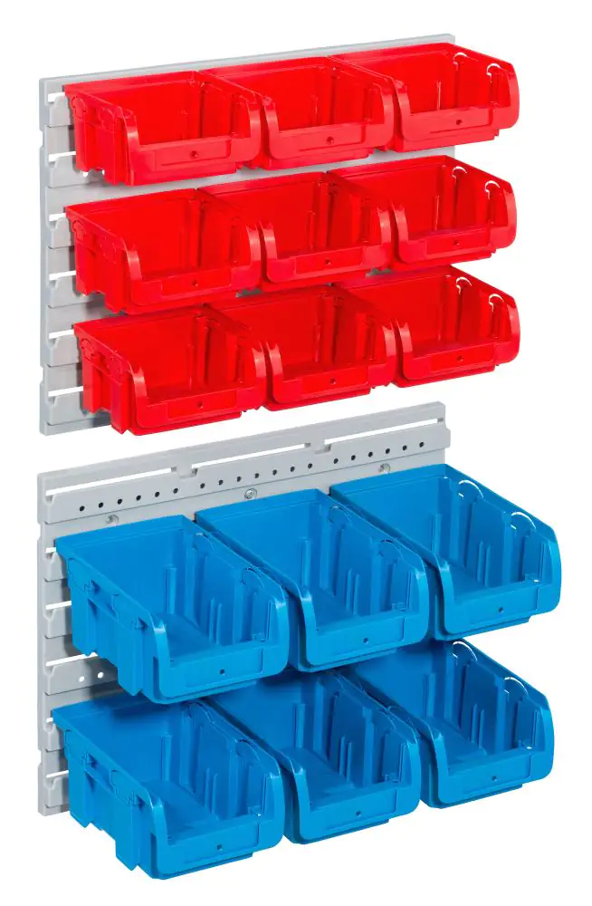 Category image Allit Sichtboxen-Set ProfiPlus Set 38,5 x 13 x 34 cm / rot - blau
