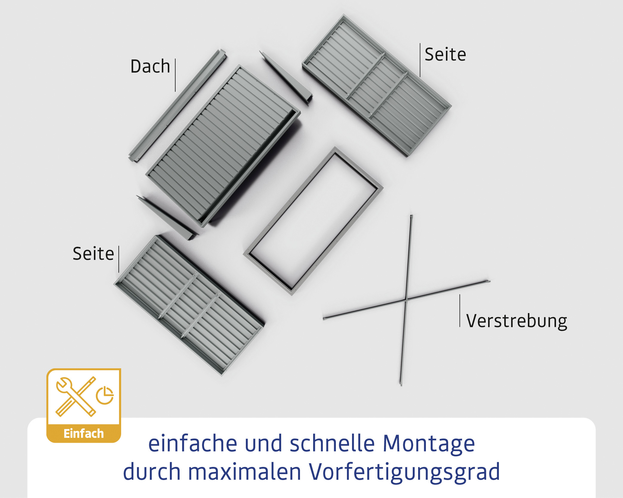 Ecostar Kaminholzregal Trend-V Typ 2, anthrazitgrau, mit Verstrebung