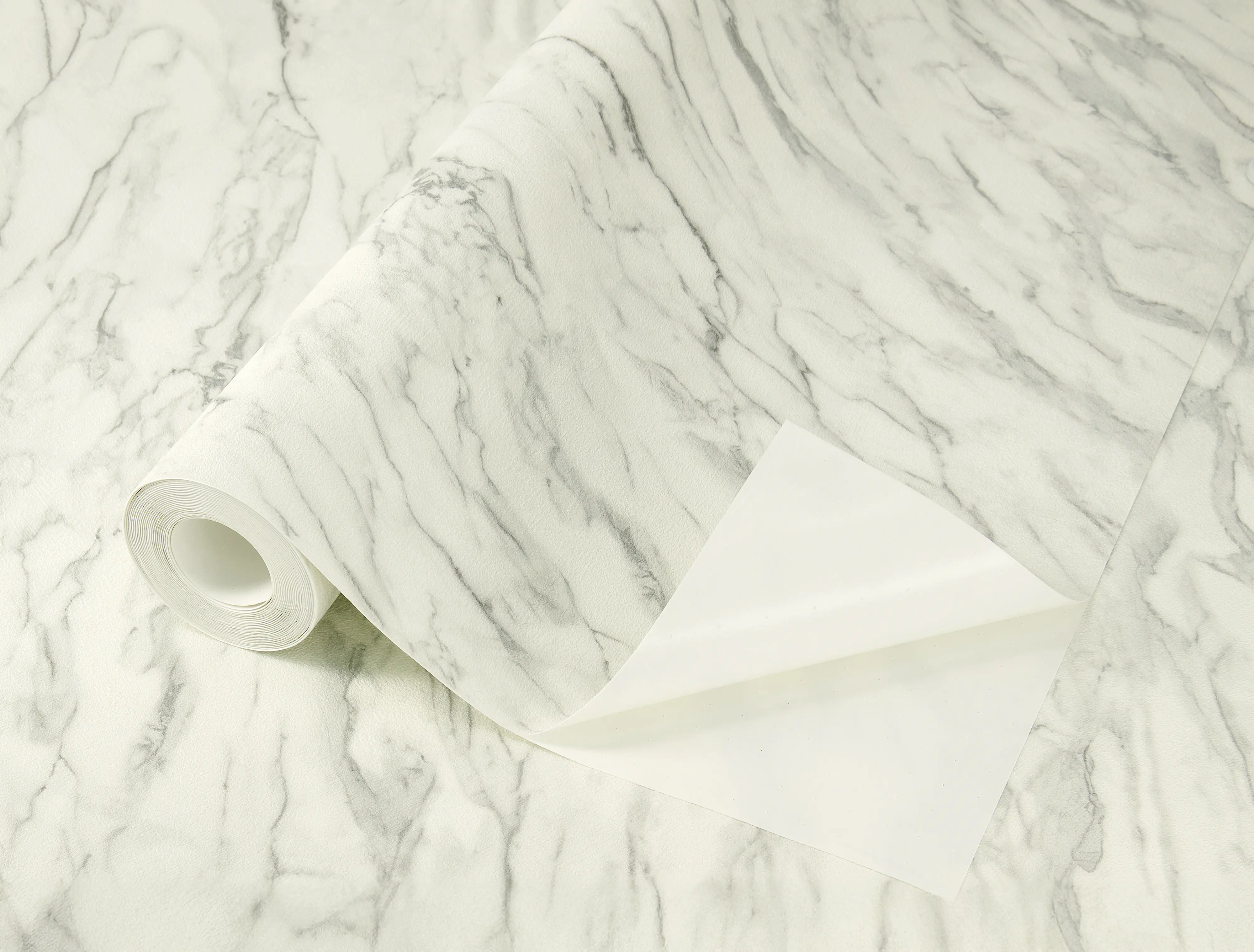 Tesa x Rasch selbstklebende Tapete Carrara Marmor steingrau beige 6 x 0,53 m 