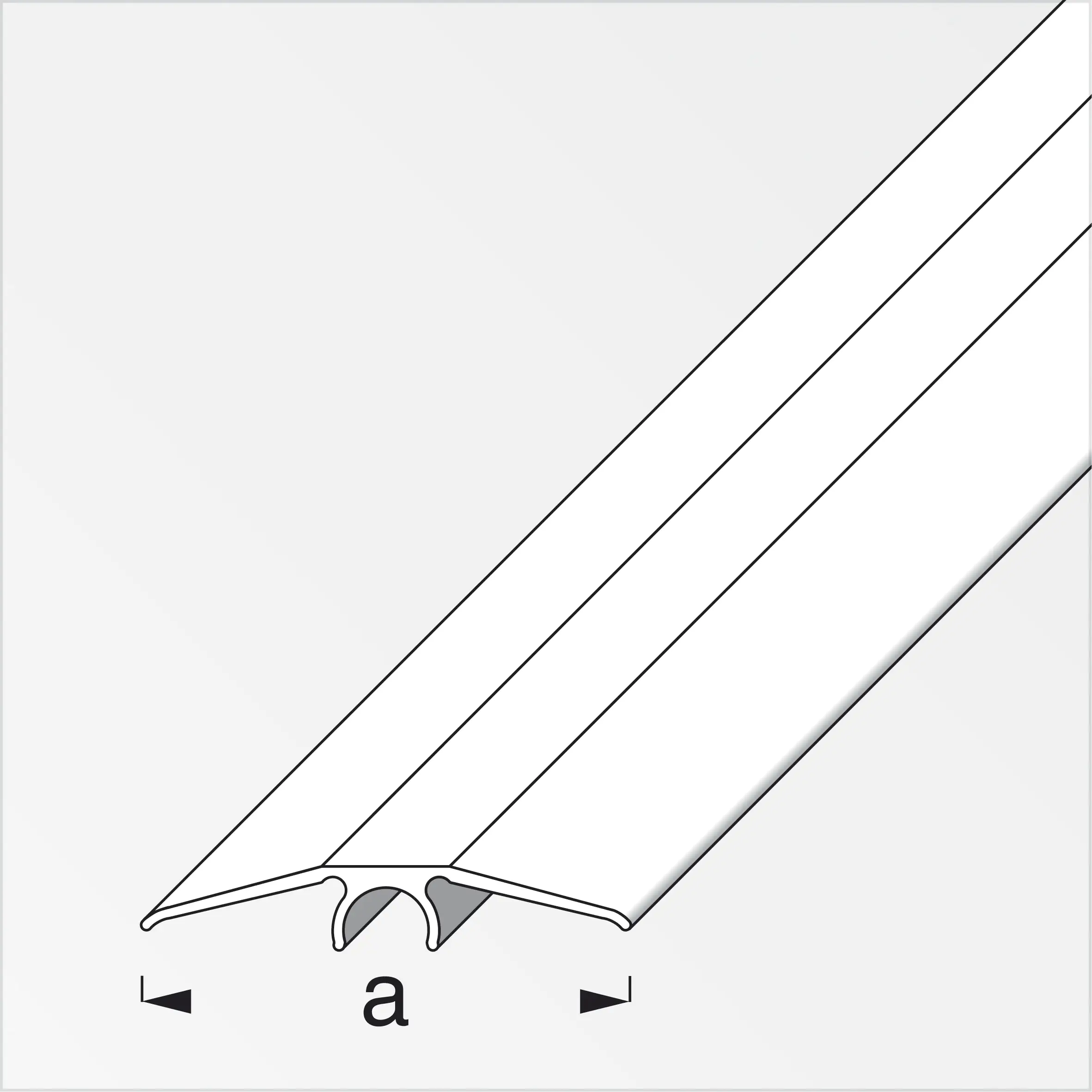 alfer Übergangs-Profil 2 m, 46 mm Aluminium beschichtet sublimiert buche