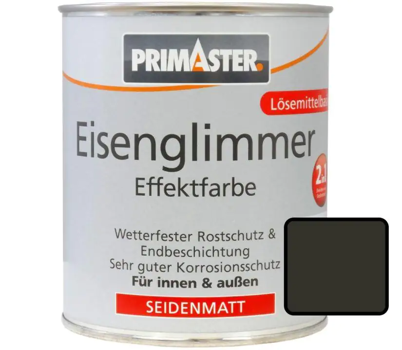 Primaster Eisenglimmer Effektfarbe 750 ml schwarz seidenmatt