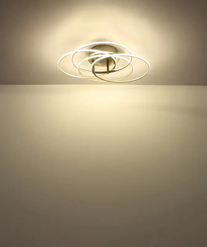 Globo Deckenleuchte Kombos 51,5 x 11,4 cm Ø x H nickel matt warmweiß