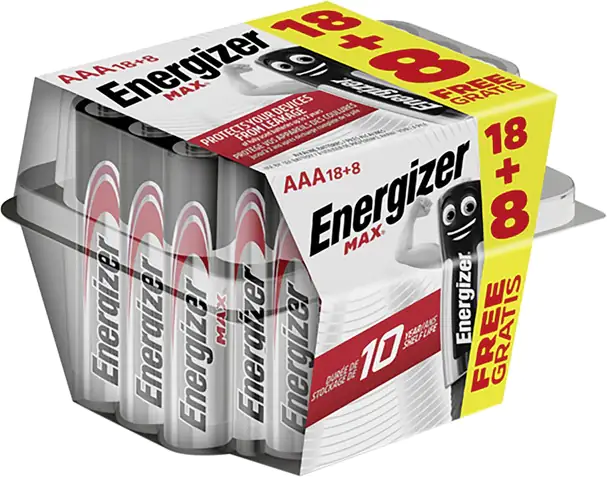 Energizer Sparpack Max Alkaline Batterie Mignon AA + AAA, je 18 + 8er Pack