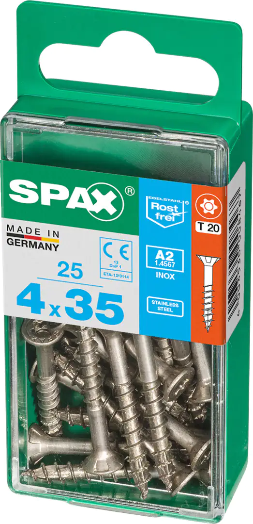 Spax Universalschrauben 4.0 x 35 mm TX 20 - 25 Stk.