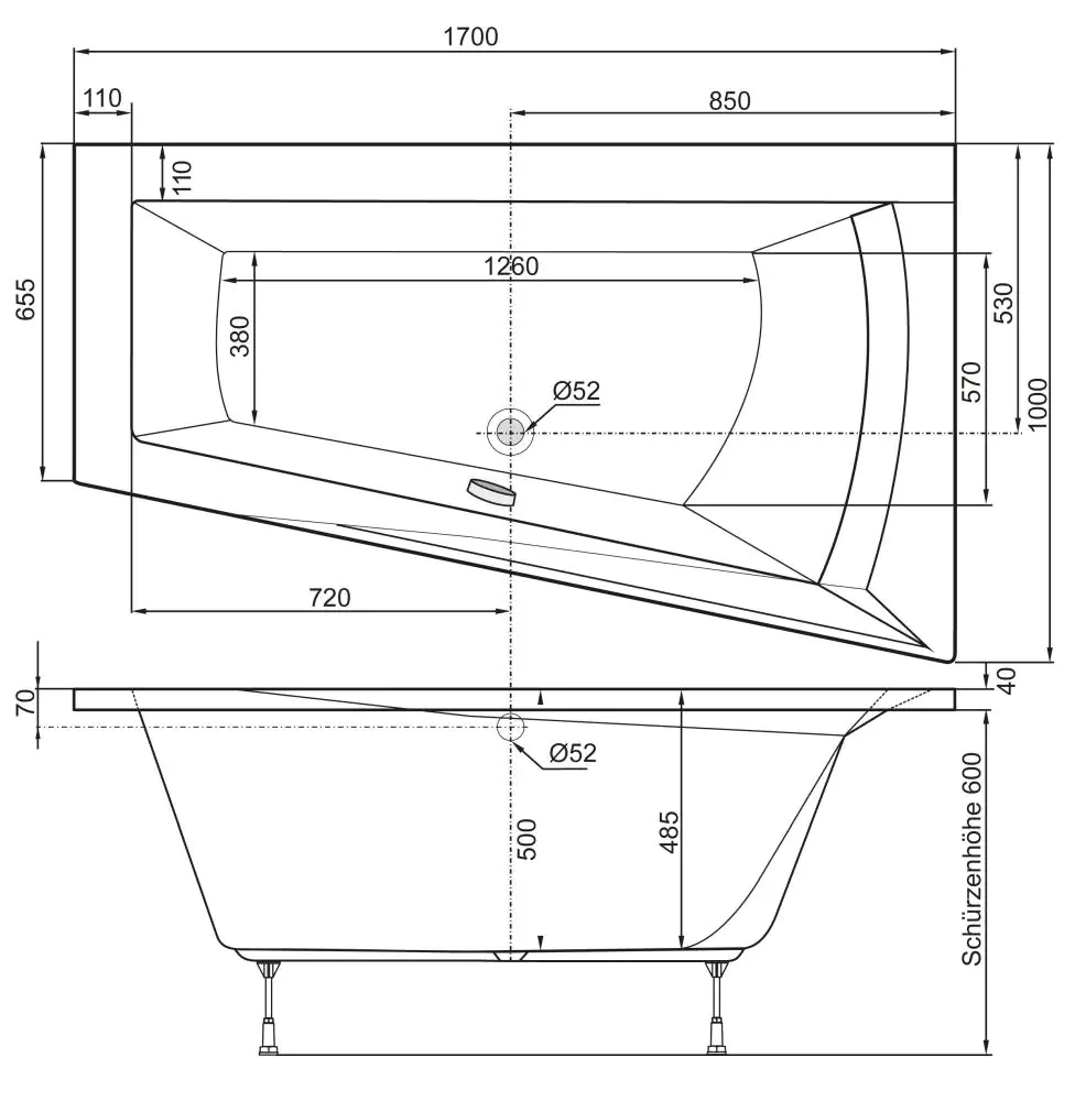 Ottofond Whirlpool-Komplettset Galia I 170 cm, weiß Ottofond Whirlpool-Komplettset Galia I 170 cm, weiß