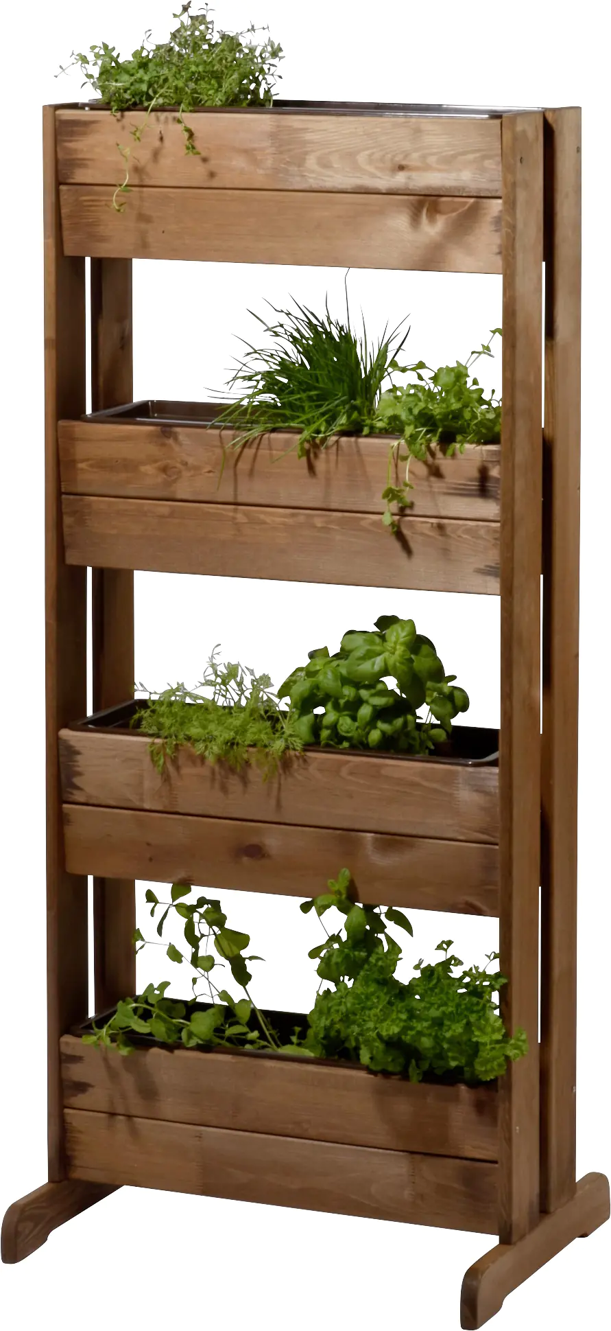 Dobar Vertikalbeet mit 4 Pflanzkästen, bernstein