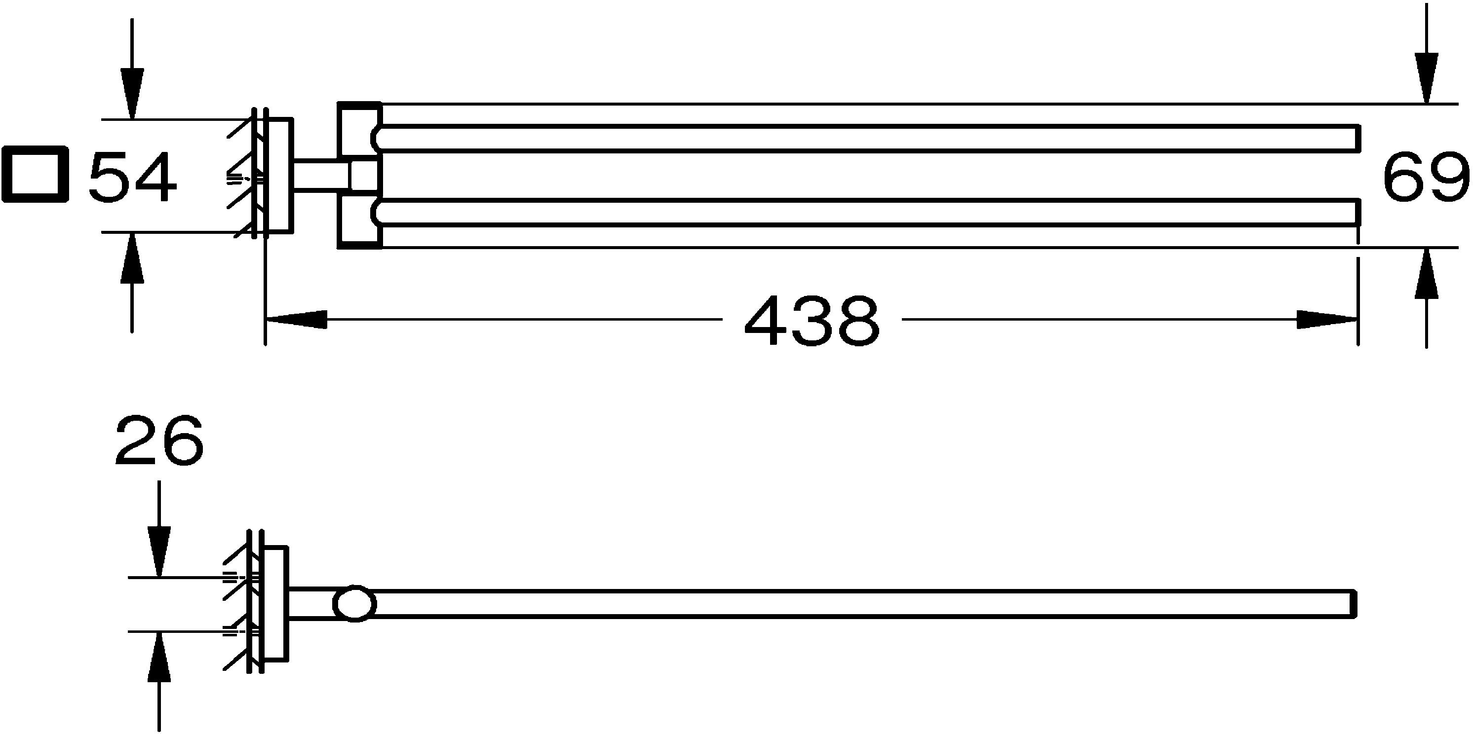 Grohe Start Cube Handtuchhalter chrom schwenkbar